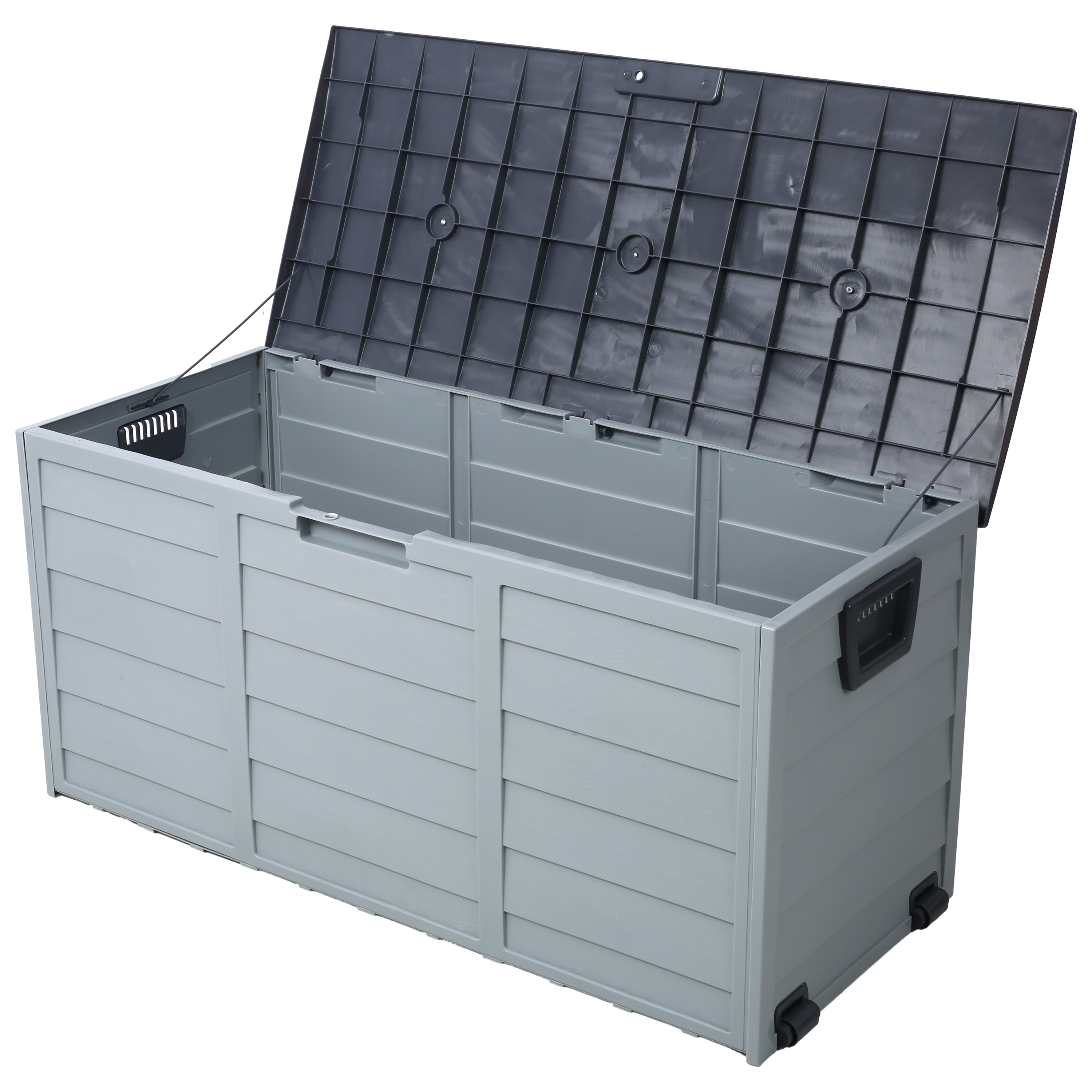 Mondawe MO-100RT-BK 75-Gallon Gray Plastic Deck Box