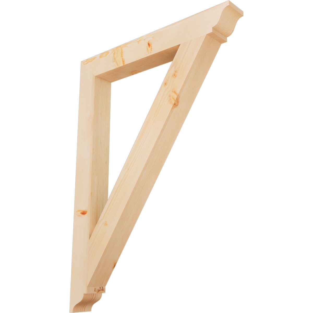 Ekena Millwork BKT04X32X44TRA01SDF Traditional traditional smooth 3-1/2-in x 32-in x 44-in Douglas fir Brown Wood Standard bracket