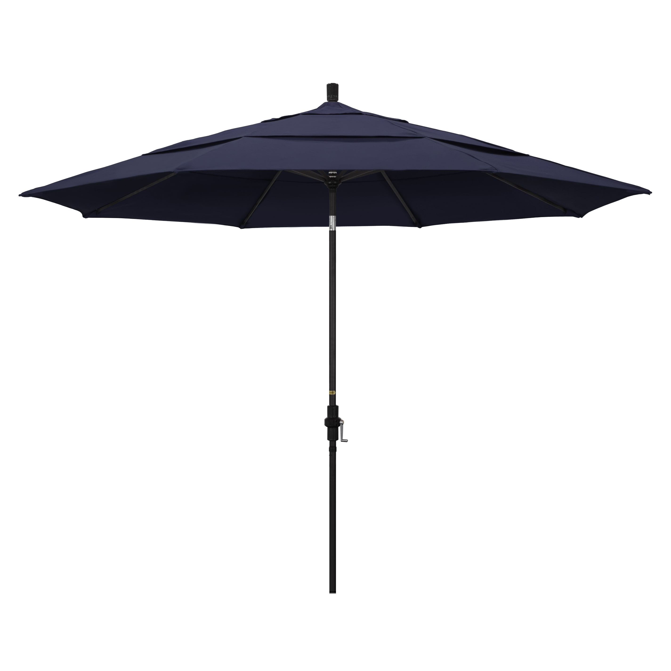 California Umbrella 11-ft Aluminum Blue Market Patio Umbrella