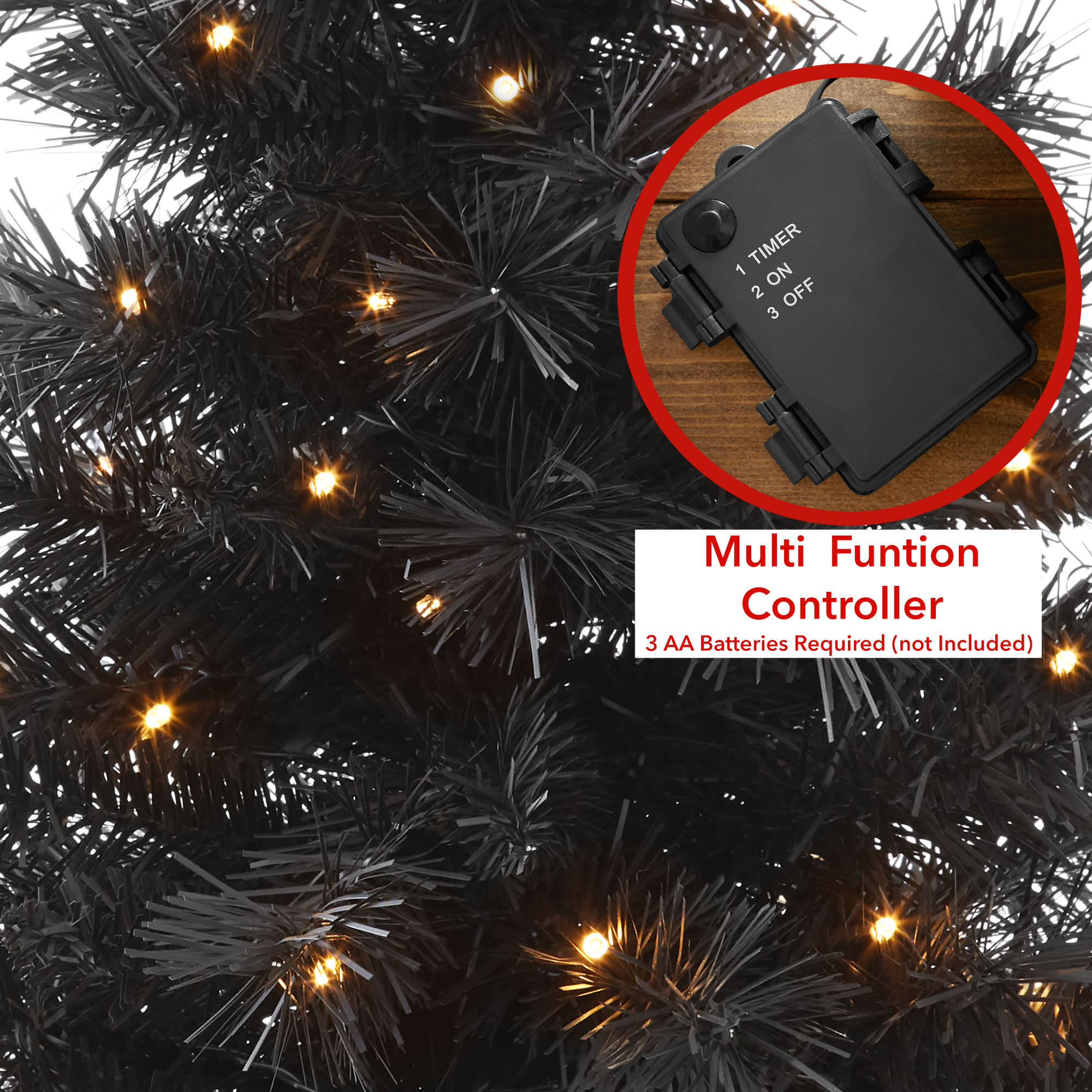 Casafield SZN-TR-625L-BLK Artificial-Christmas-Trees - View #2