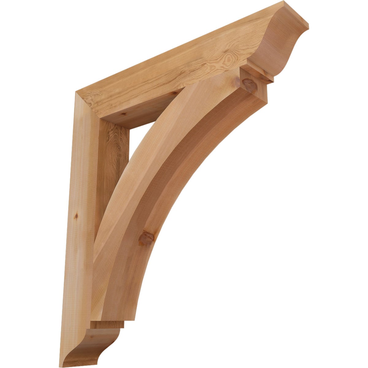 Ekena Millwork BKT06X36X40THR01SWR Thorton traditional smooth 5-1/2-in x 36-in x 40-in Western red cedar Brown Wood Standard bracket