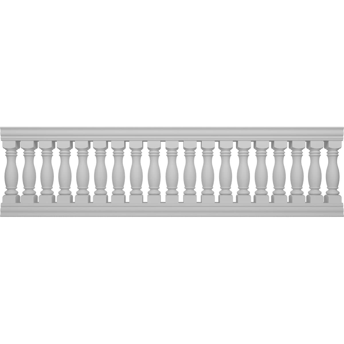 Ekena Millwork BALK38X132EMG FiberThane 10-Feet x 38-Inches Embassy Fiberglass Deck Rail Kit