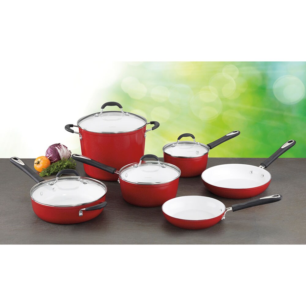 Cuisinart 10-Piece Element 9.75-in Ceramic Cookware Set with Lid(s)  Included at
