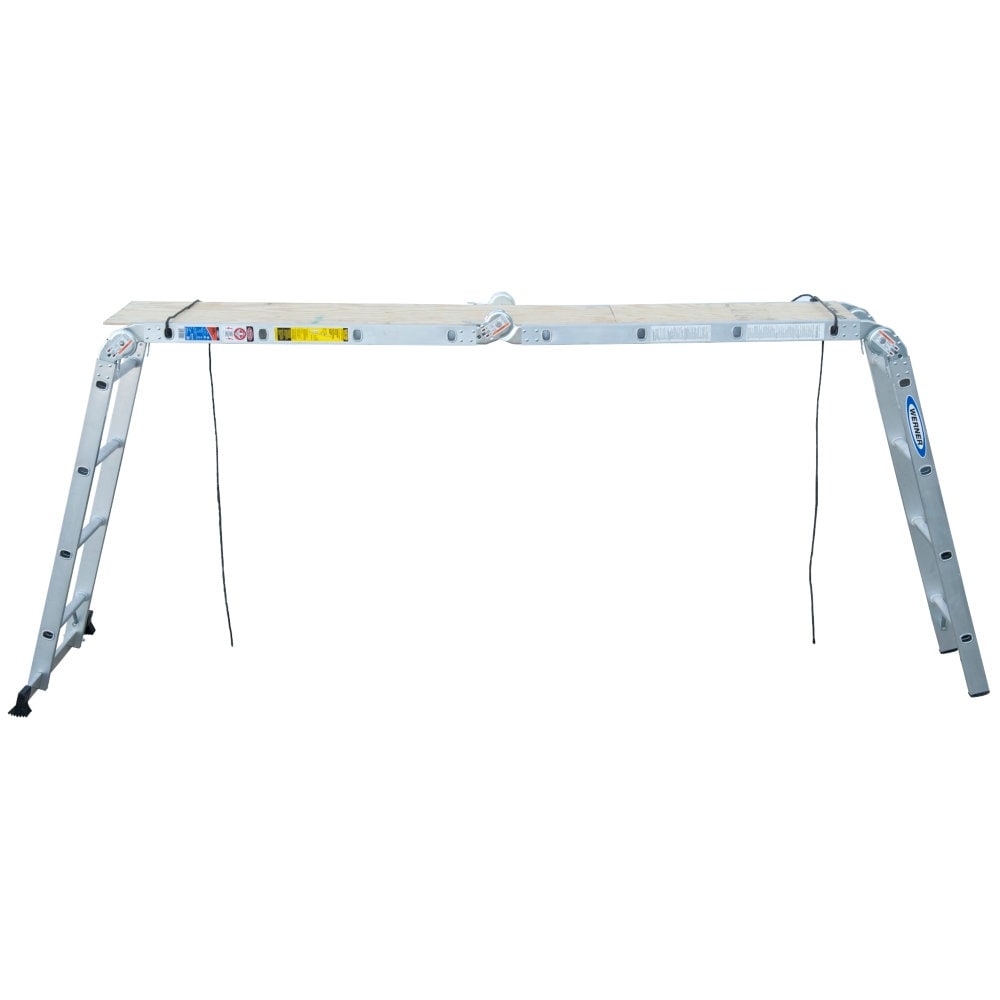Louisville® AE2216 Multi-Section Extension Ladder - 16 ft OAL - 300 lb Load  - 12 in Adjustable Increments - Aluminum