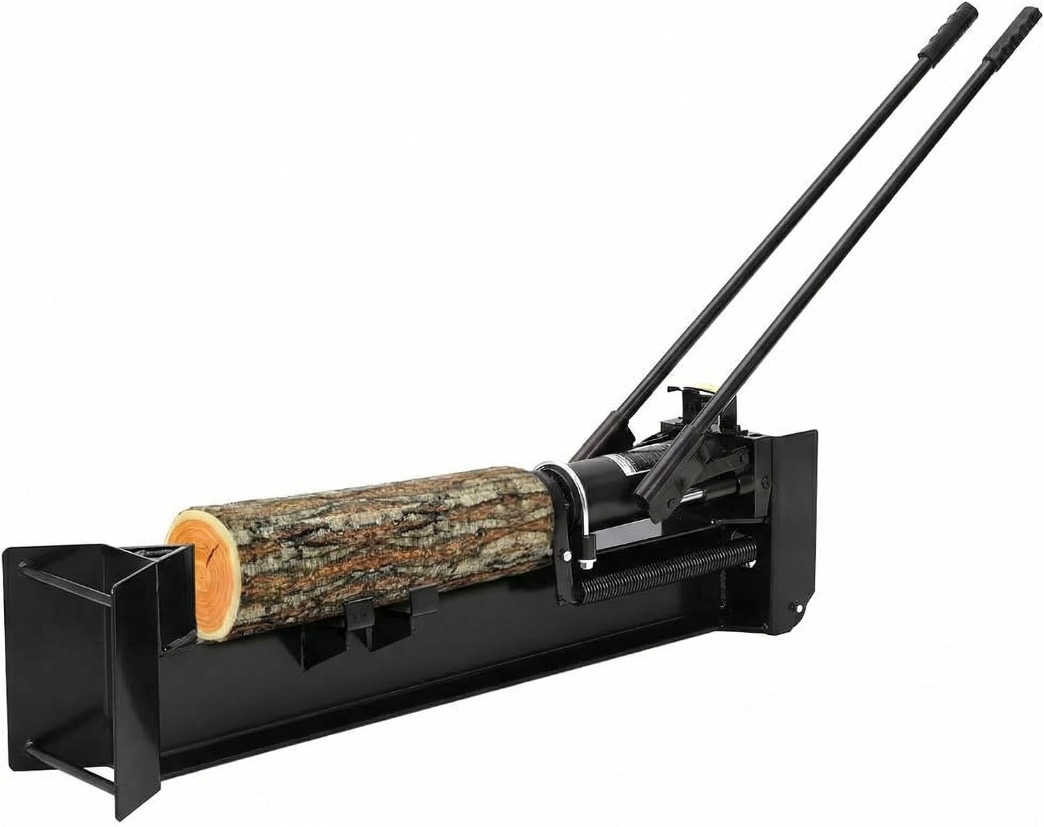 GAOMON 12-Ton Manual Hydraulic Log Splitter with 19-in Log Capacity and Built-in Wheels Black