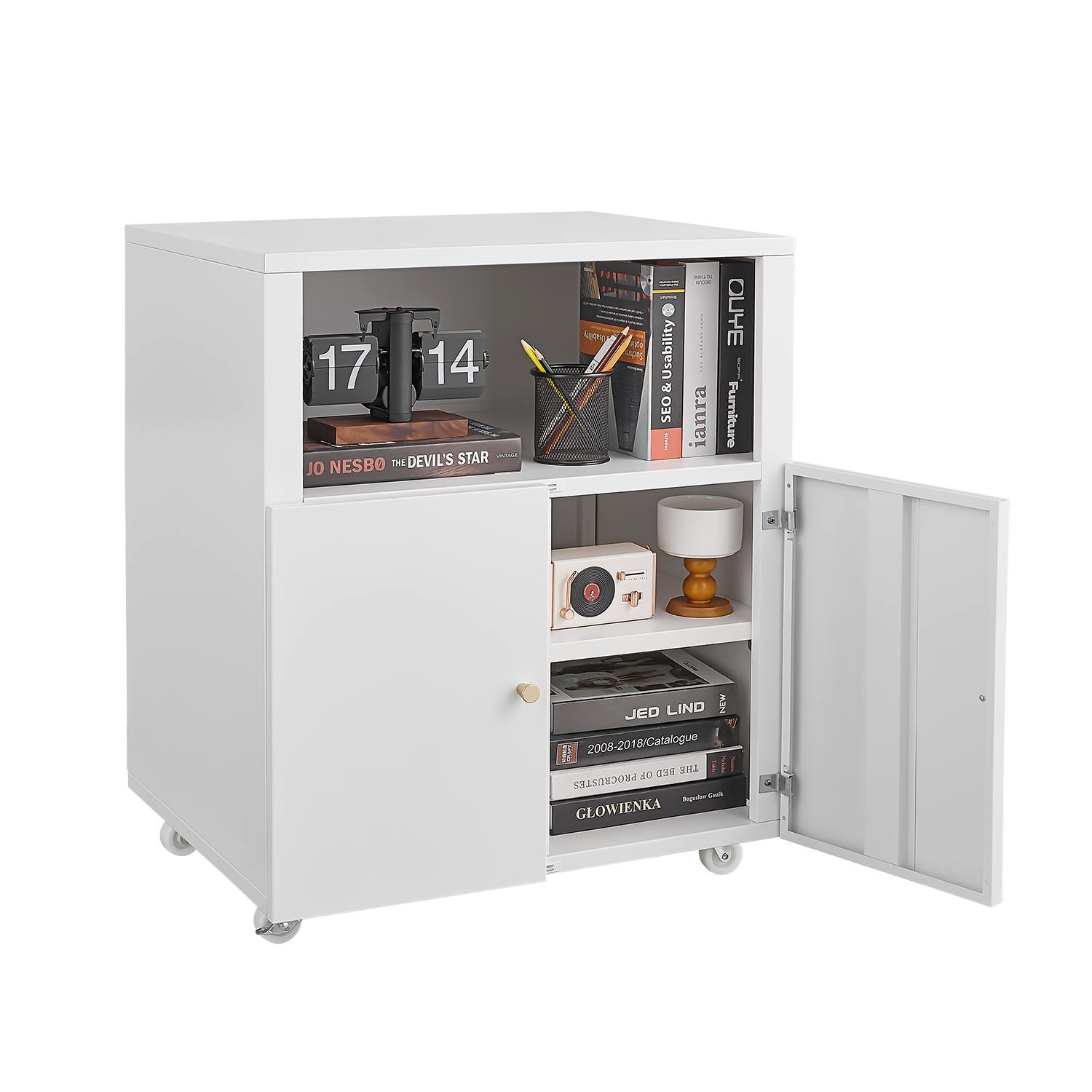 Mondawe White 3-Drawer 15.35-in File Cabinet