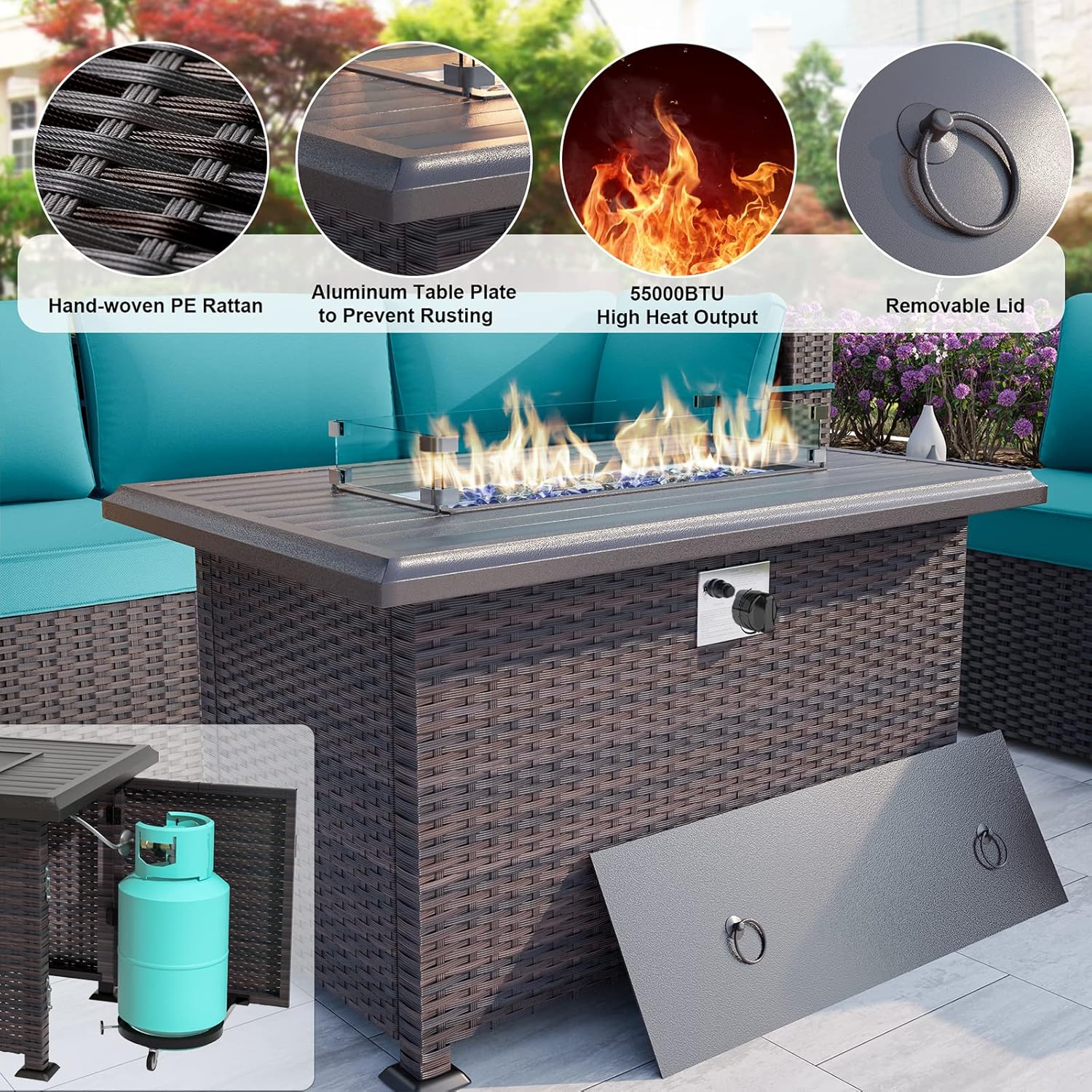 ALAULM LS-A2BC+1-BLUE Patio-Conversation-Sets - View #3