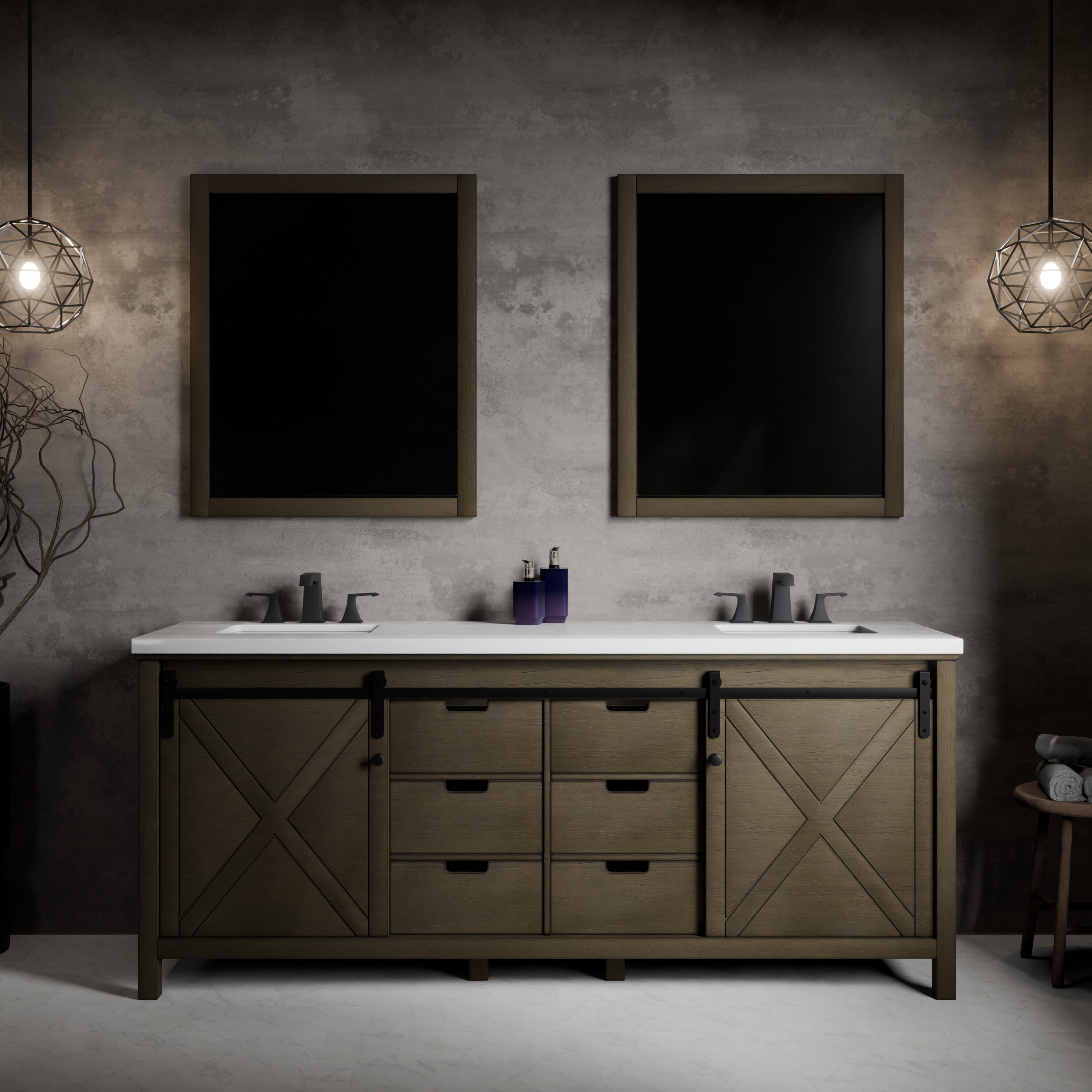 Lexora LM342280DKCSM30F Bath-Vanity-Combo - View #2