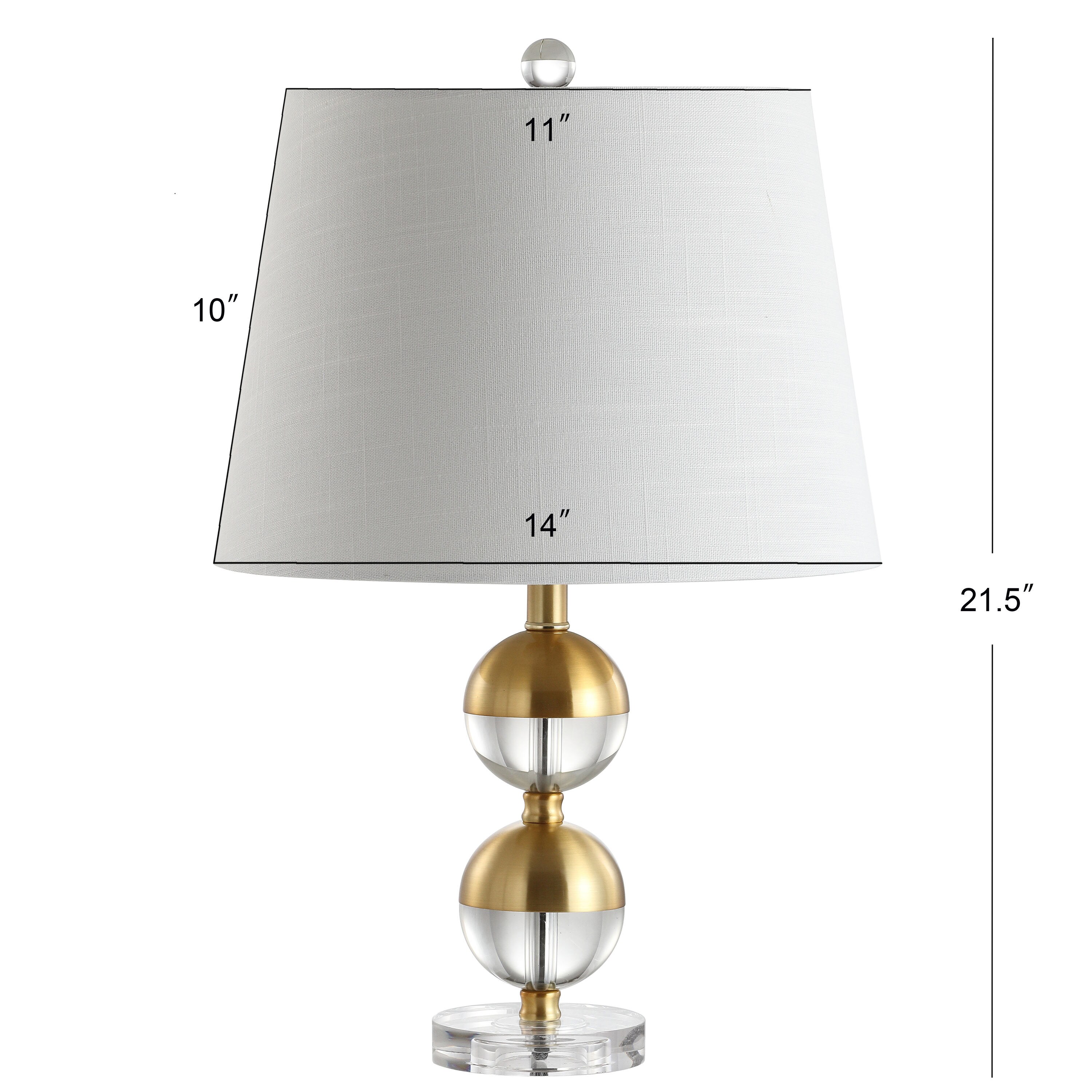 JONATHAN Y Transitional 23-in Brass Gold Led; Rotary Socket Table Lamp ...