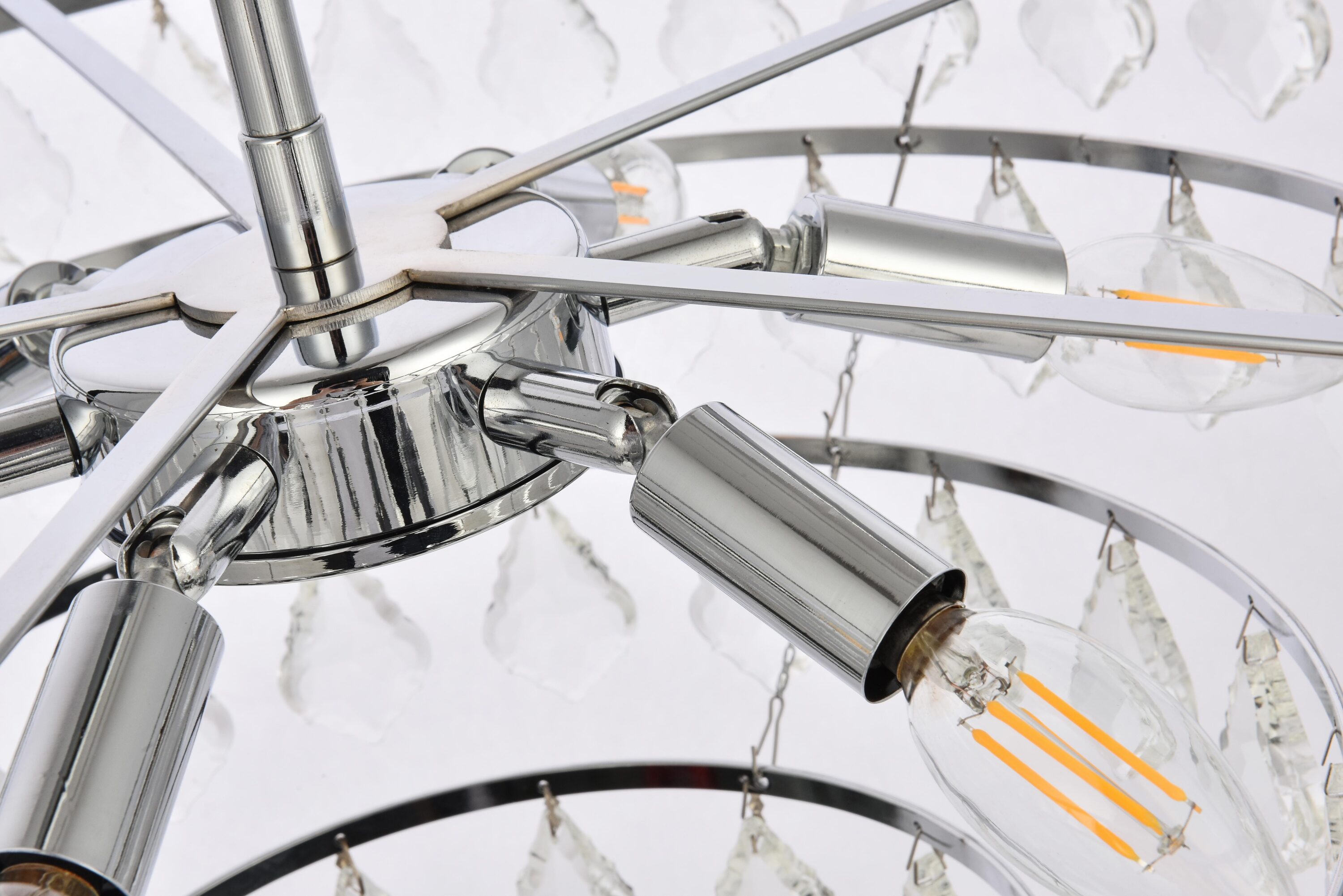 Ella 24'' Chrome Crystal Pendant Light