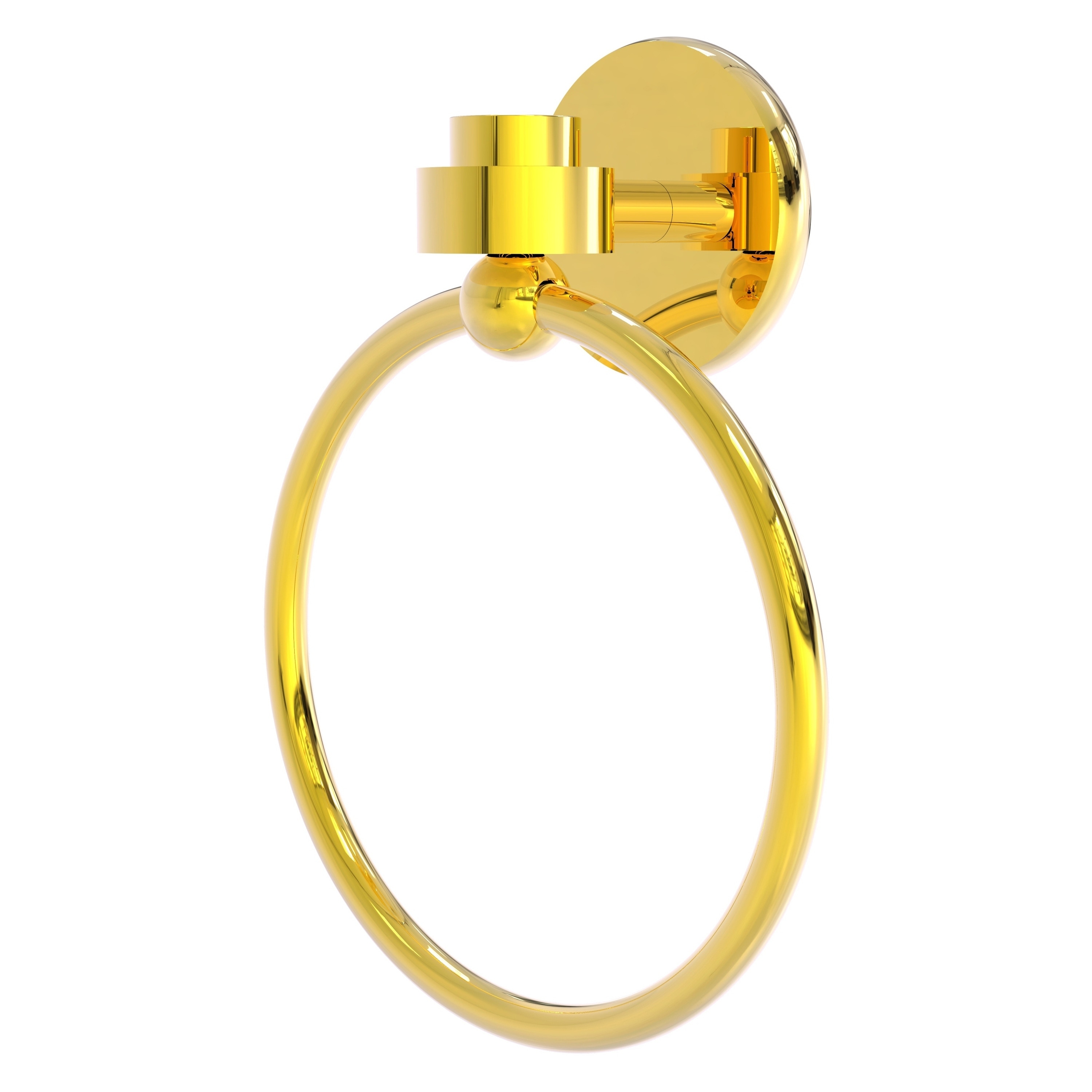 Allied Brass 7116-PB Satellite Orbit One Polished Brass Wall mount Single Towel Ring
