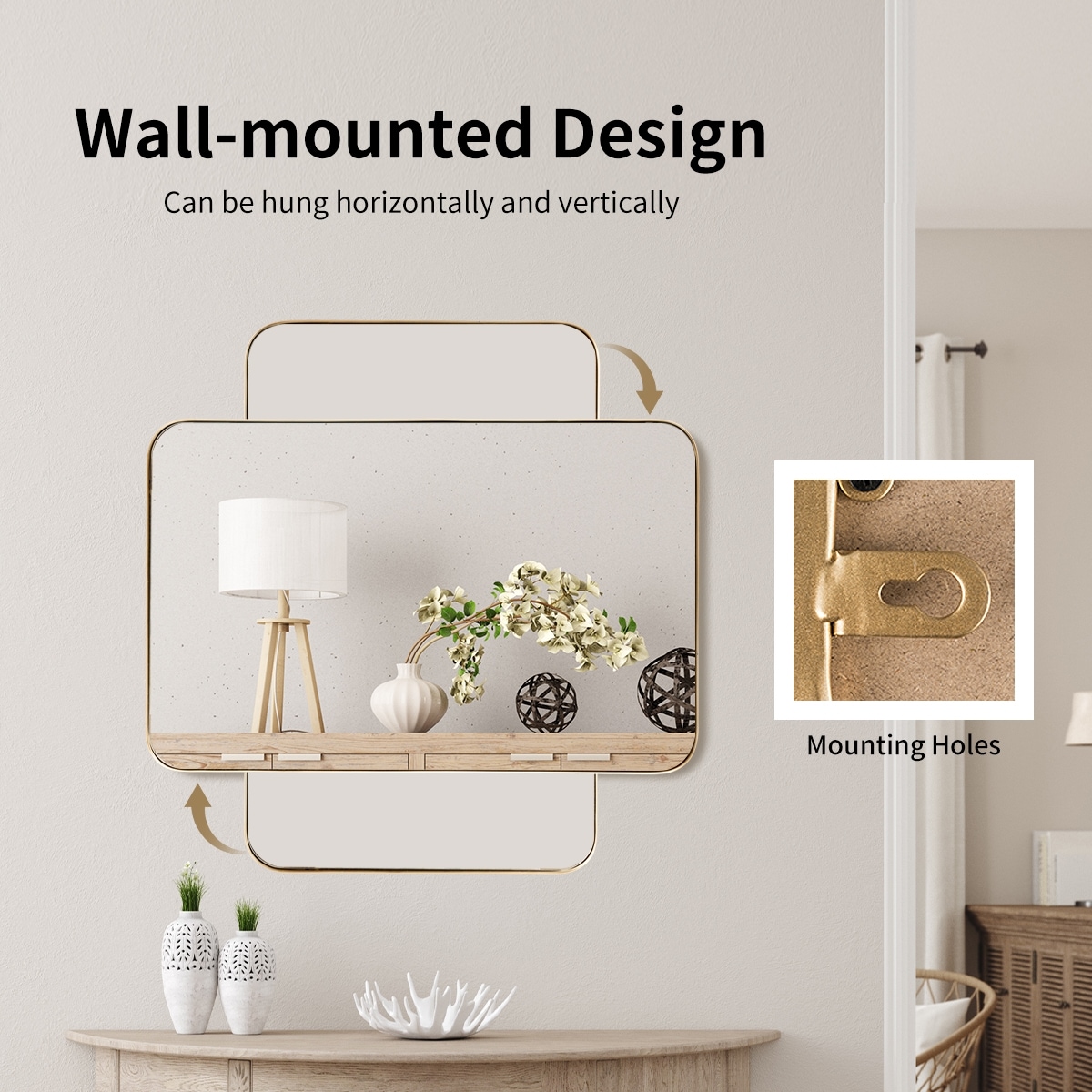 Forclover HYFC-BA282GD Framed-Bath-Mirrors - View #5