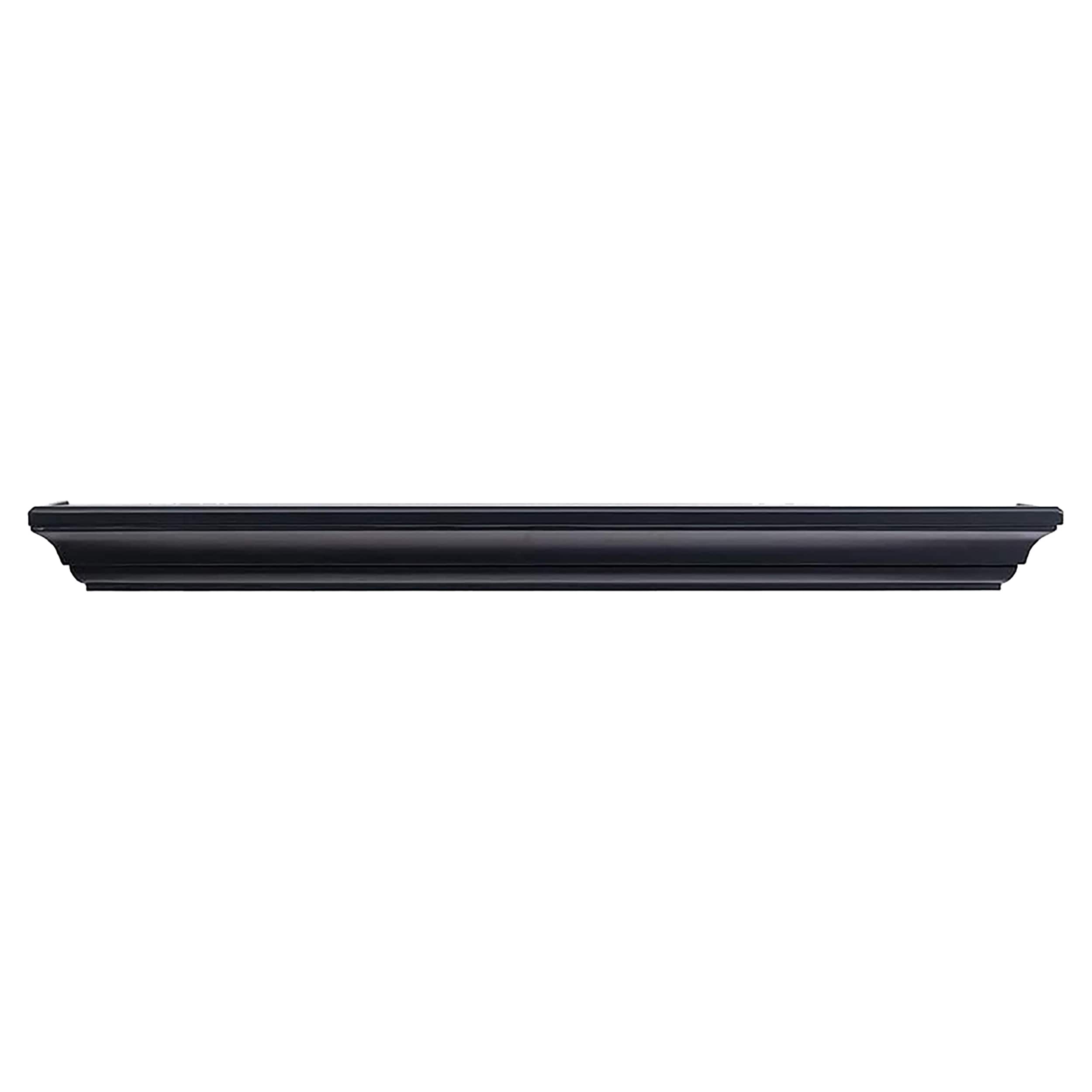 Mantels Direct COLTON-60-BK 60-in W x 5-in H x 8-in D Black Pine Hollow Traditional Fireplace Mantel