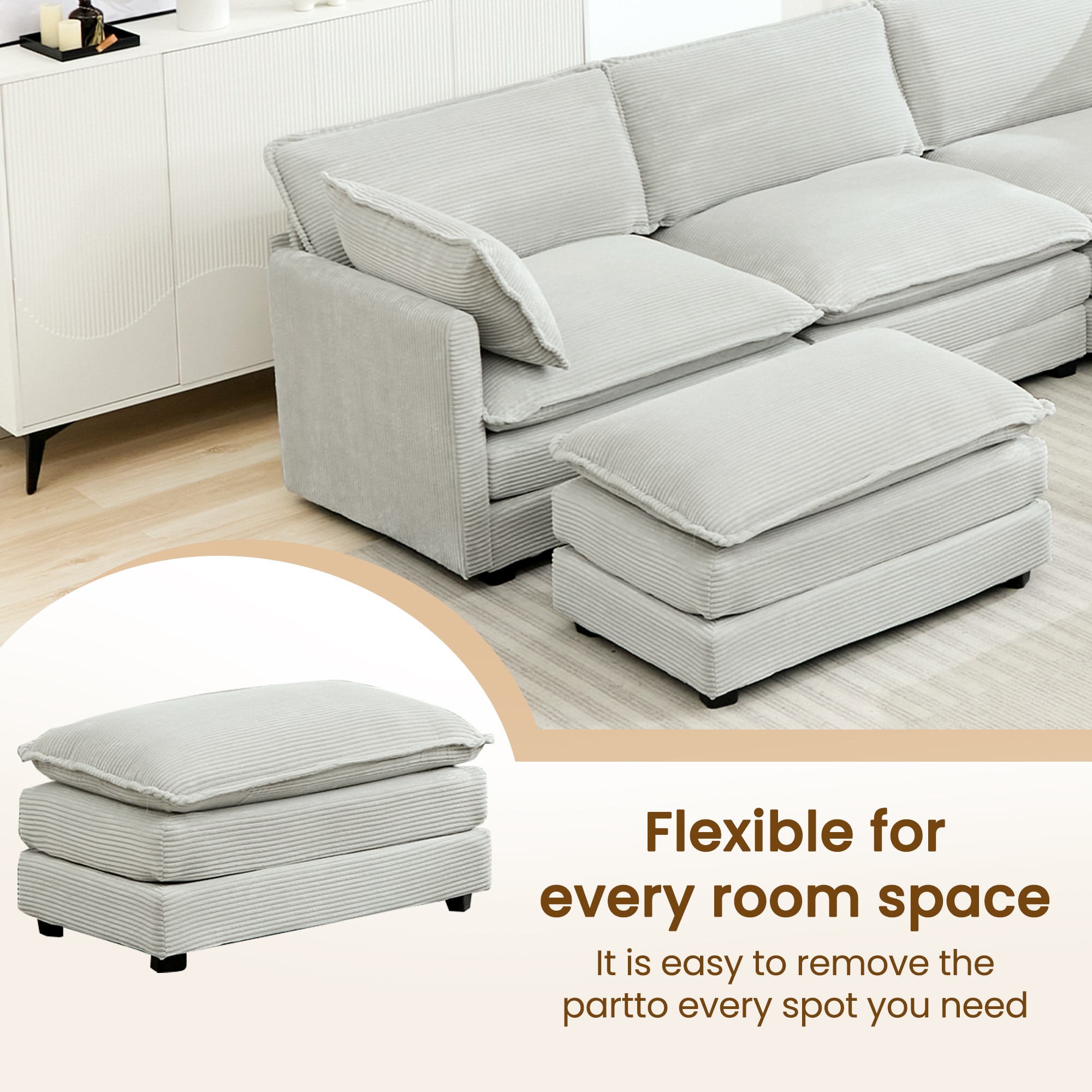 VOUA SAF-XNECW3-GY Sofas-Loveseats - View #4