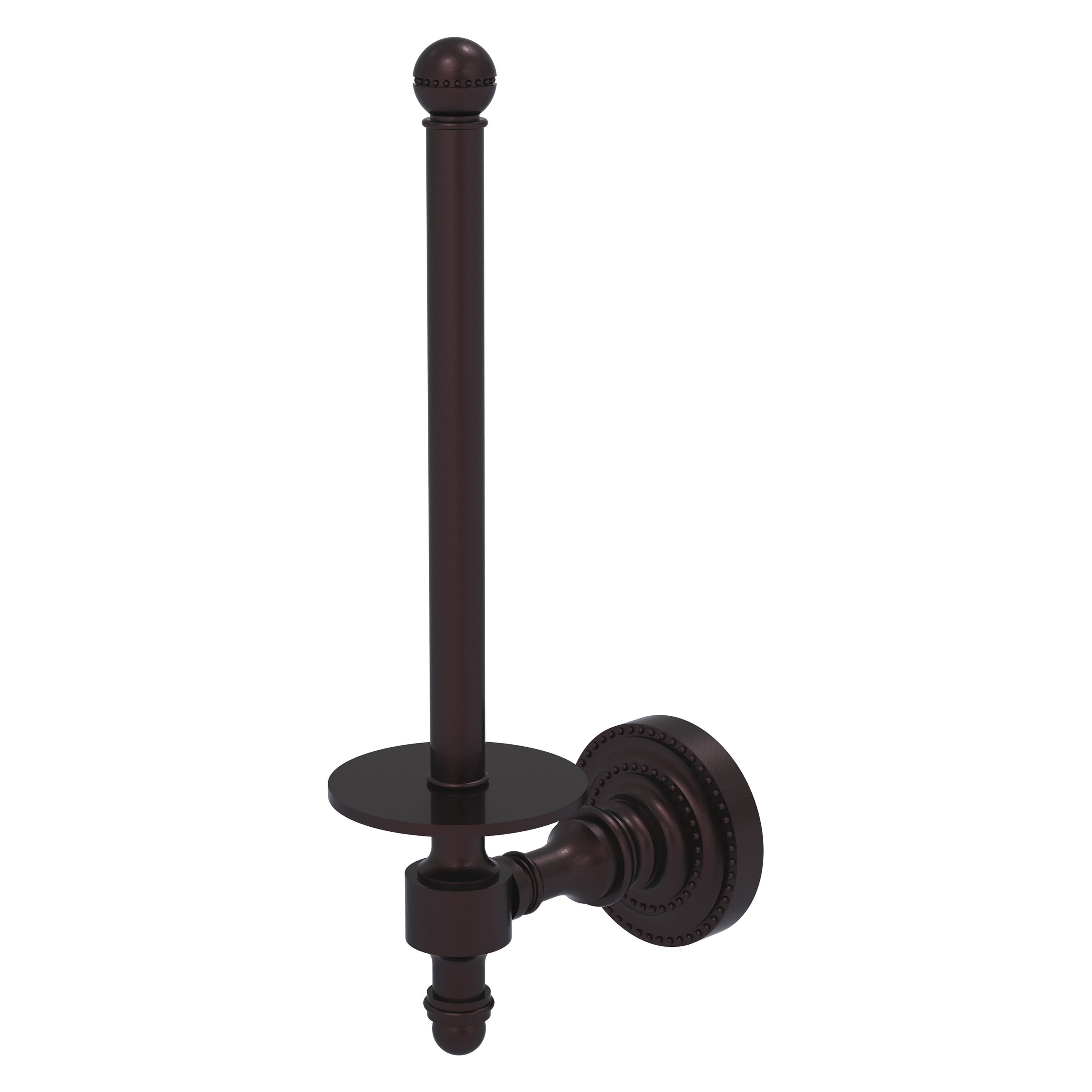 Allied Brass RD-24U-ABZ Retro Dot Antique Bronze Wall mount Single post Toilet Paper Holder 1 -Rolls