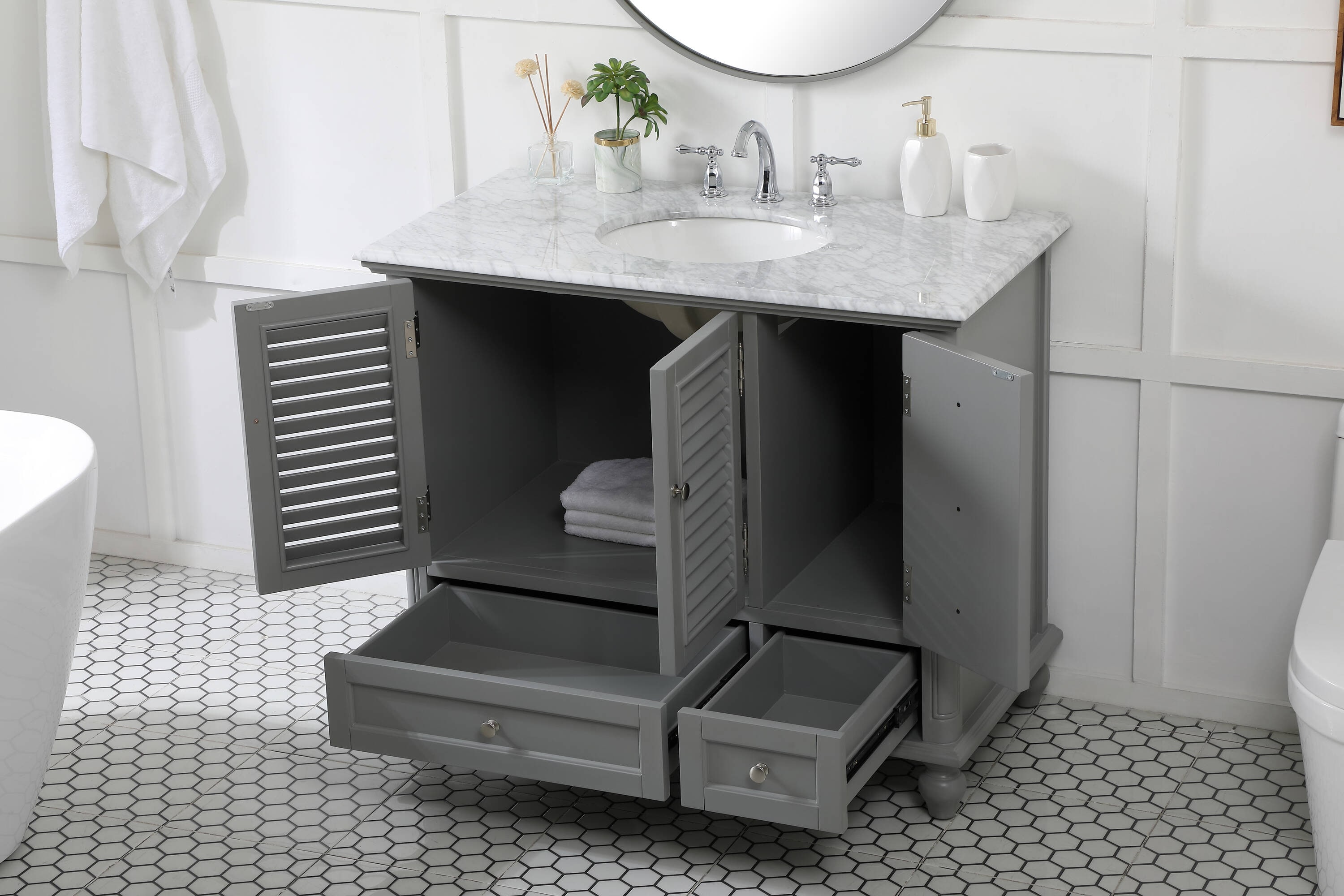 Elegant Decor HF91626GR Bath-Vanity-Combo - View #4