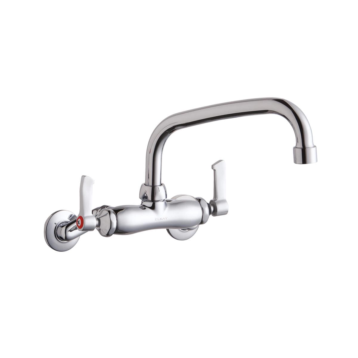Elkay LK945TS08L2T Chrome 3-handle Wall-mount Commercial Kitchen Faucet