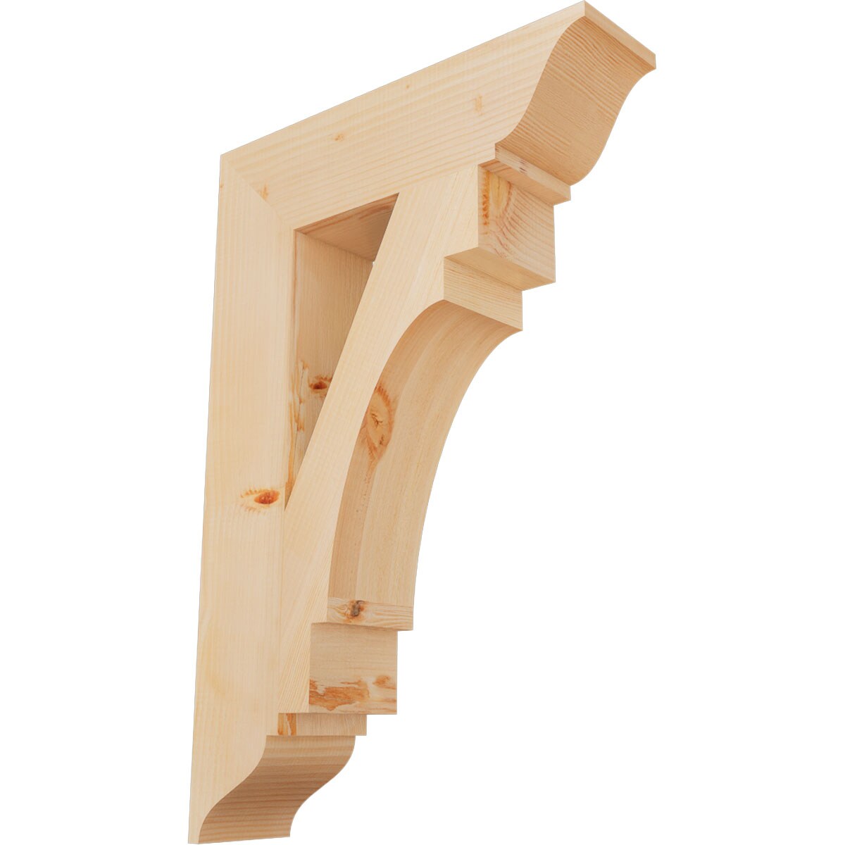Ekena Millwork BKT06X24X36MRC01SDF Merced traditional smooth 5-1/2-in x 24-in x 36-in Douglas fir Brown Wood Standard bracket