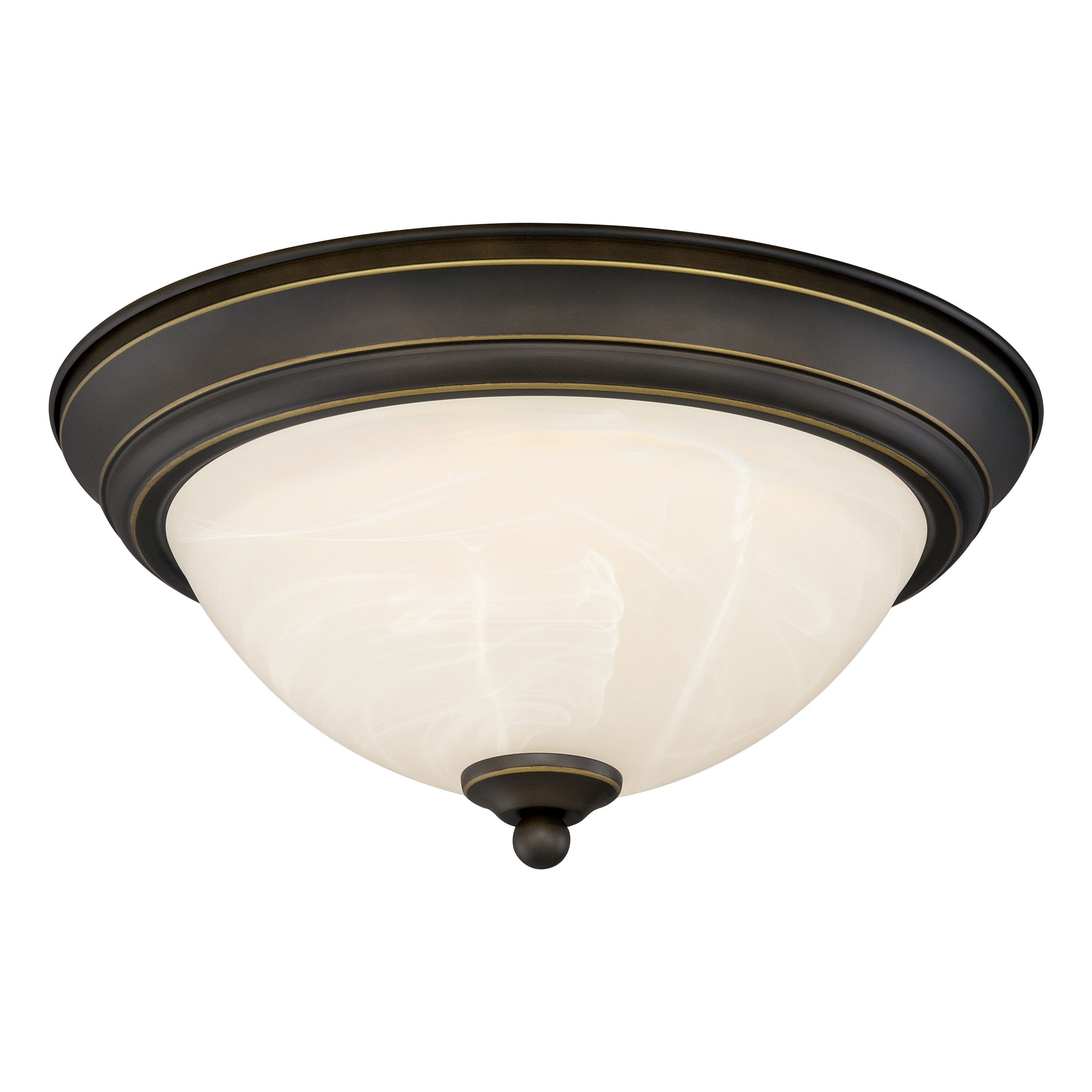 Cascadia Mission 11.5-in W Oil Burnished Bronze Outdoor Flush Mount Light