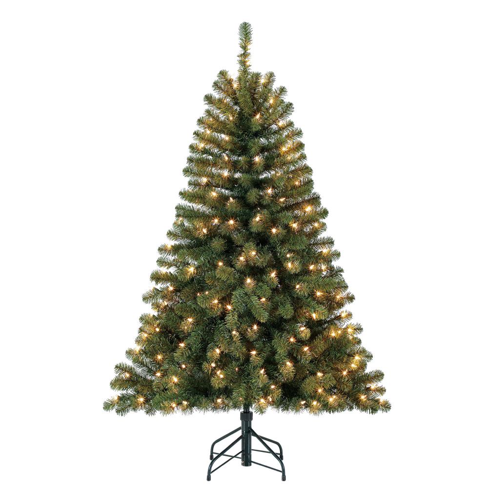 Holiday Living 5-Ft Bristen Pine Pre-Lit Slim Artificial Christmas Tree 200 Constant White Clear Incandescent Lights In The Artificial Christmas Trees Department At Lowes.com