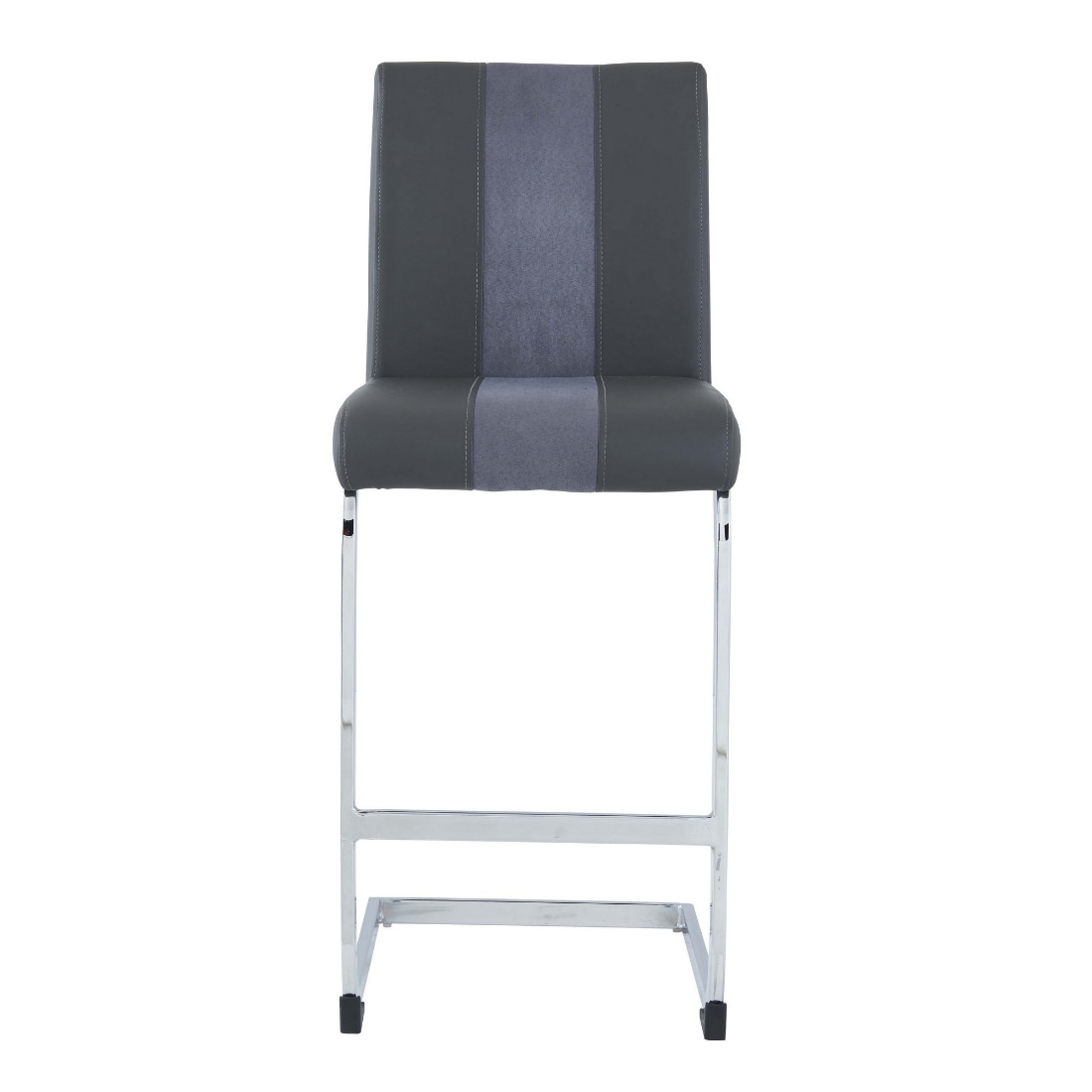 HomeRoots 4000383949 Set of 4 Grey Tall Wood Bar Stool Back