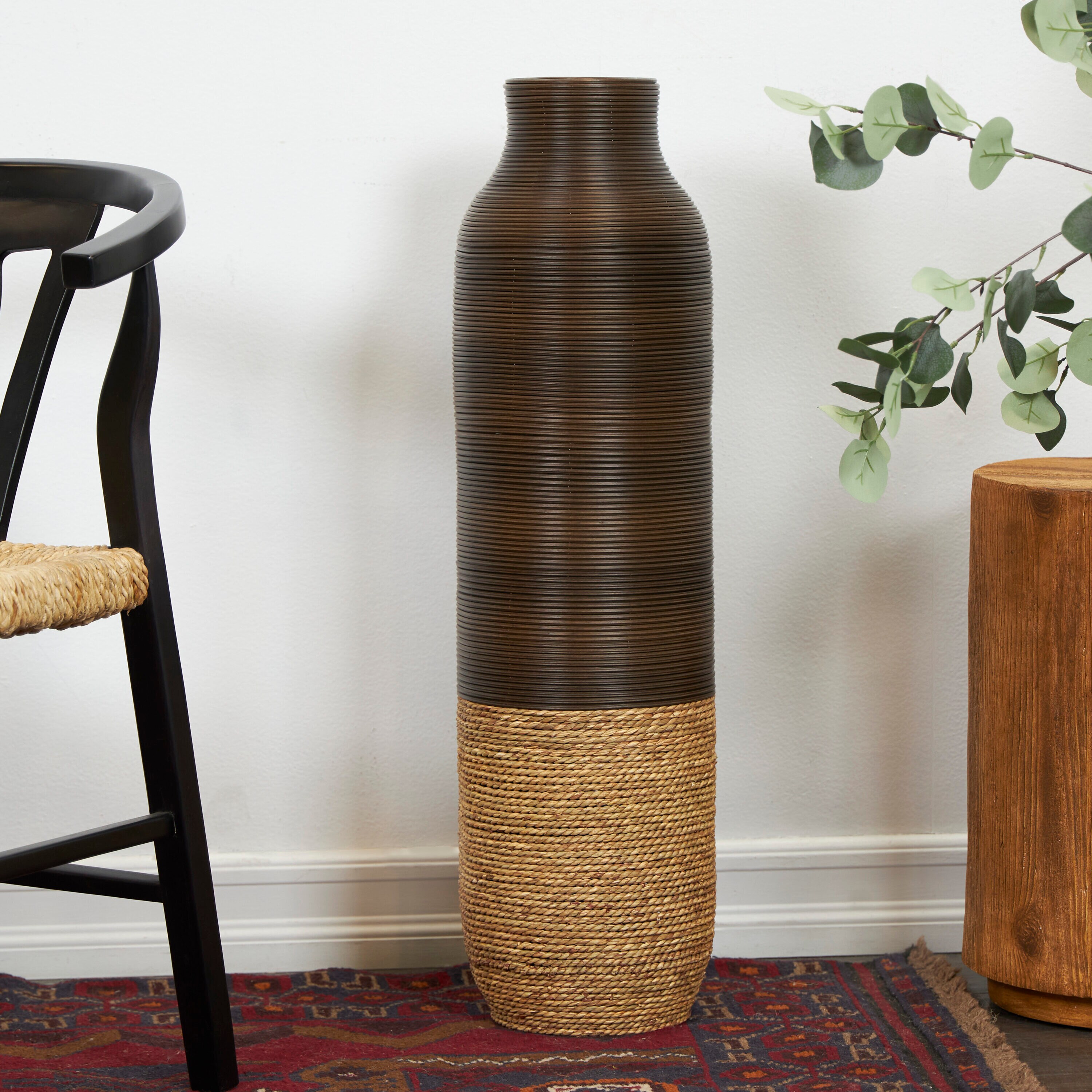 Grayson Lane 821264 Brown Seagrass Modern Vase