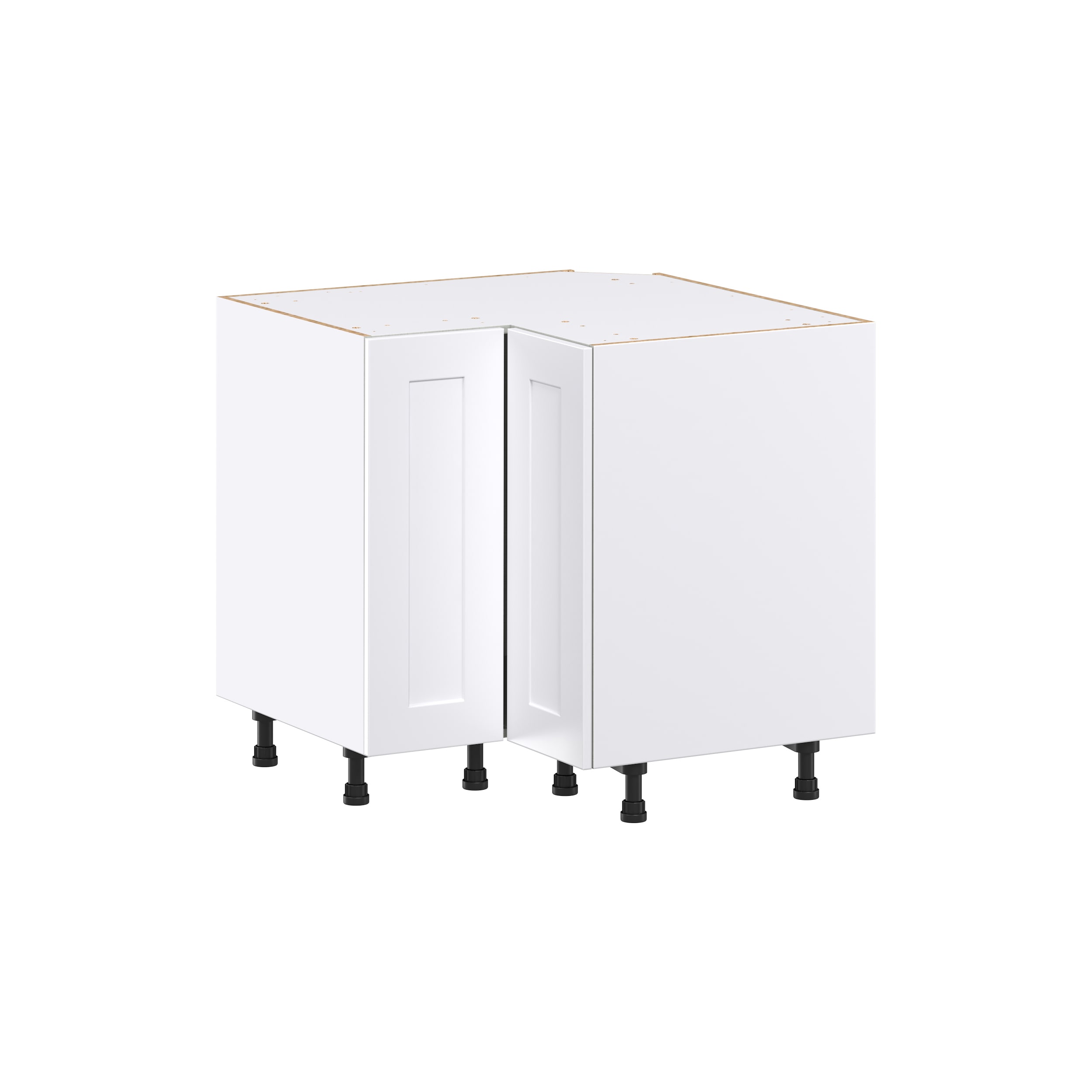 Hugo&Borg DSBC36LSP(L/R)-JO Jolie 36-in W x 34.5-in H x 36-in D Warm White Lazy Susan Super lazy susan Corner base Fully assembled Cabinet (Recessed Panel Shaker)