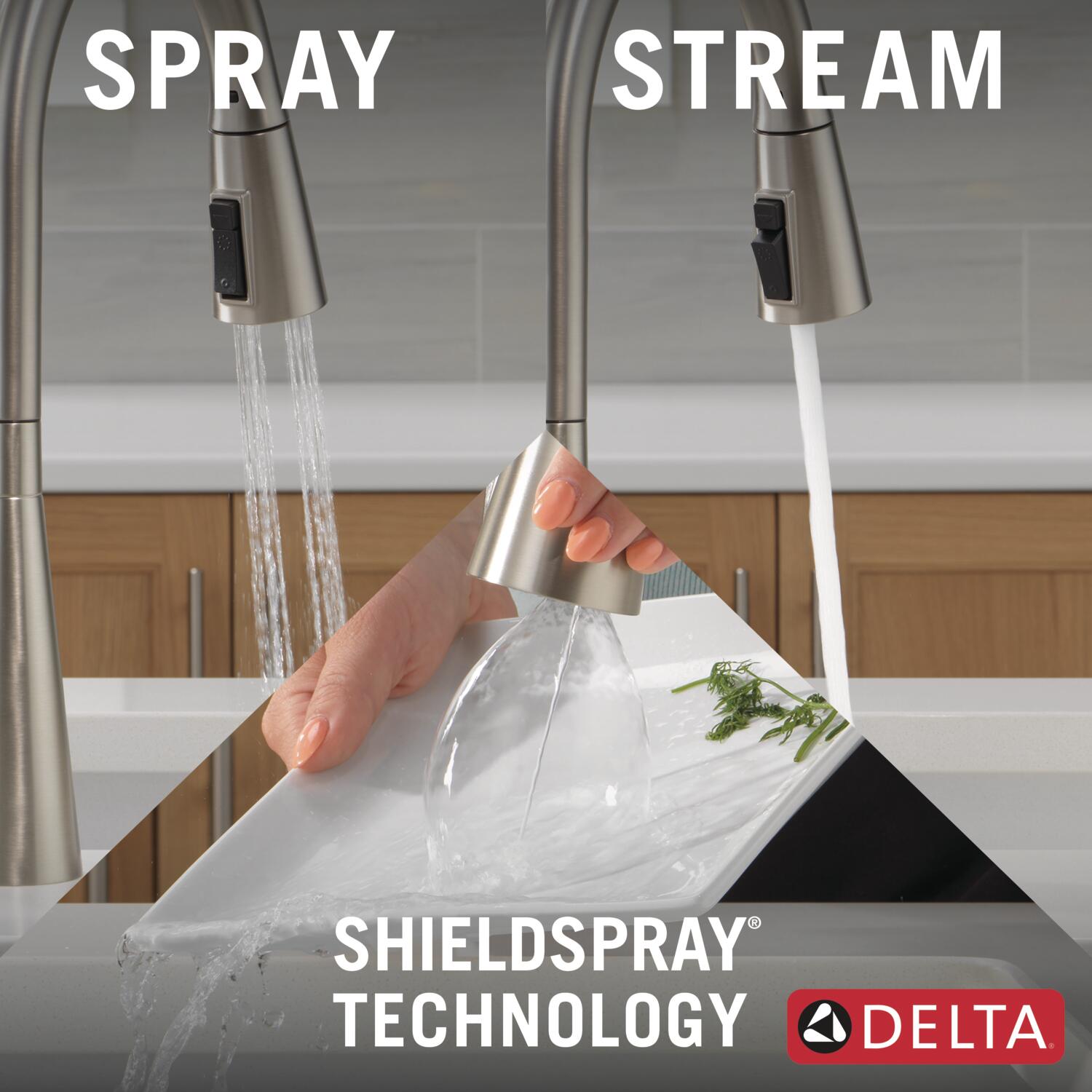 Delta Boyd Spotshield Stainless Single Handle Pull-down Kitchen Faucet ...