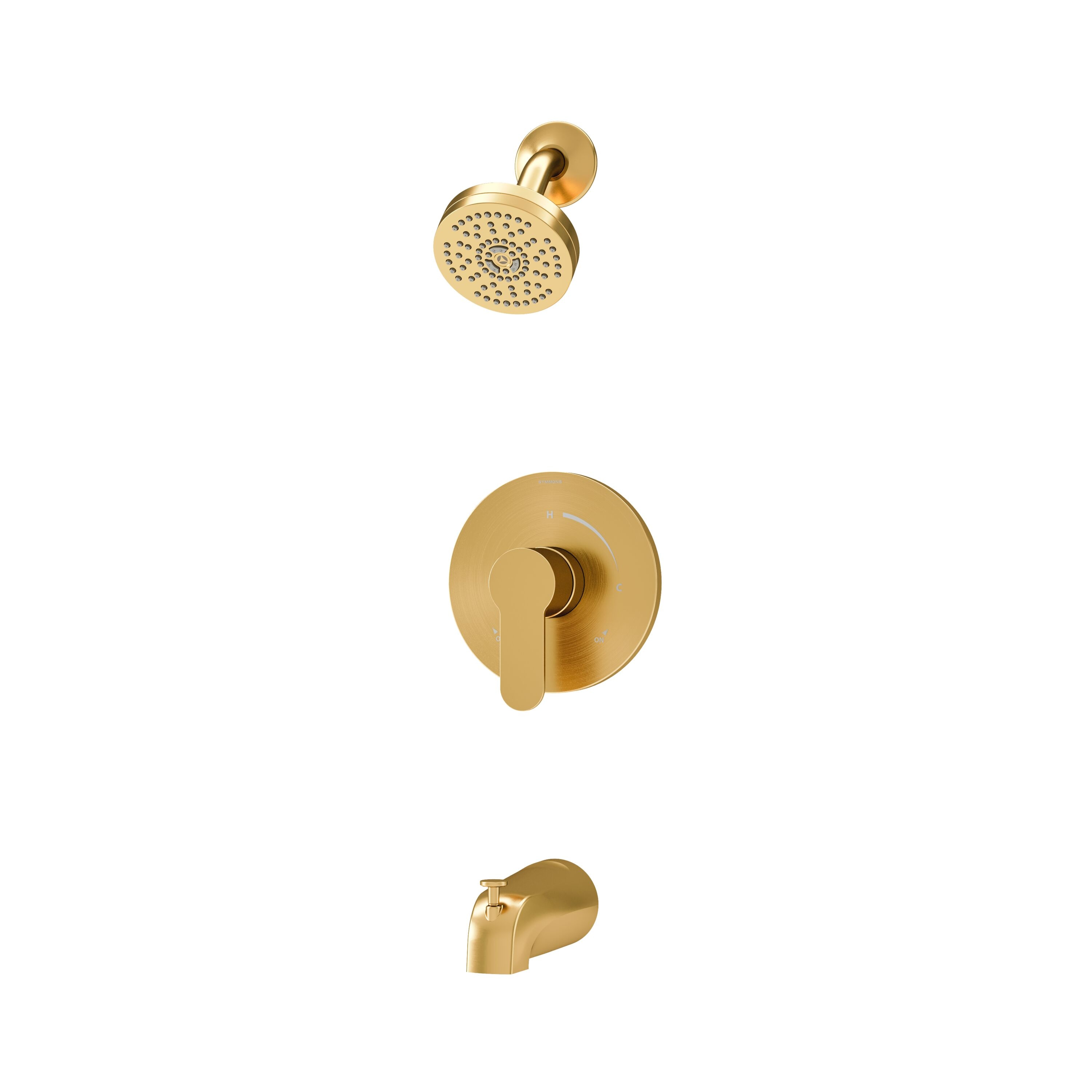 Symmons Identity Brushed Bronze 1-handle Single function 3.94-in Round Bathtub and shower Faucet #6792BBZ15TRM