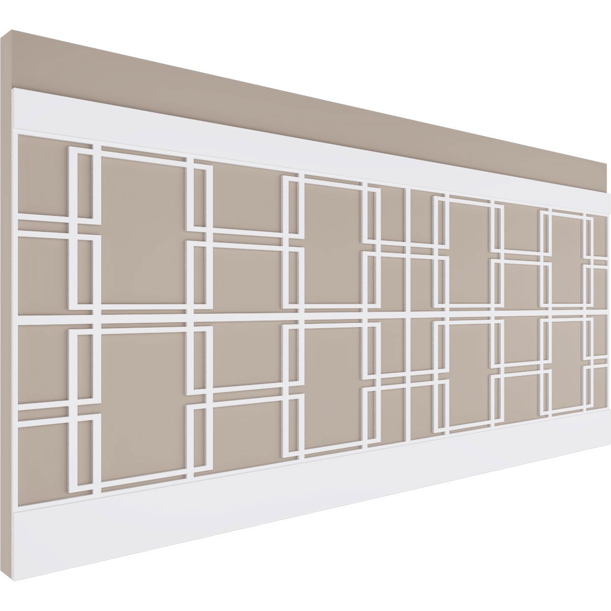 Ekena Millwork WPK40X94GBY 40-in x 94-1/2-in Smooth Paintable/Stainable White PVC Wainscoting Wall Panel ( 26.24-sq ft )