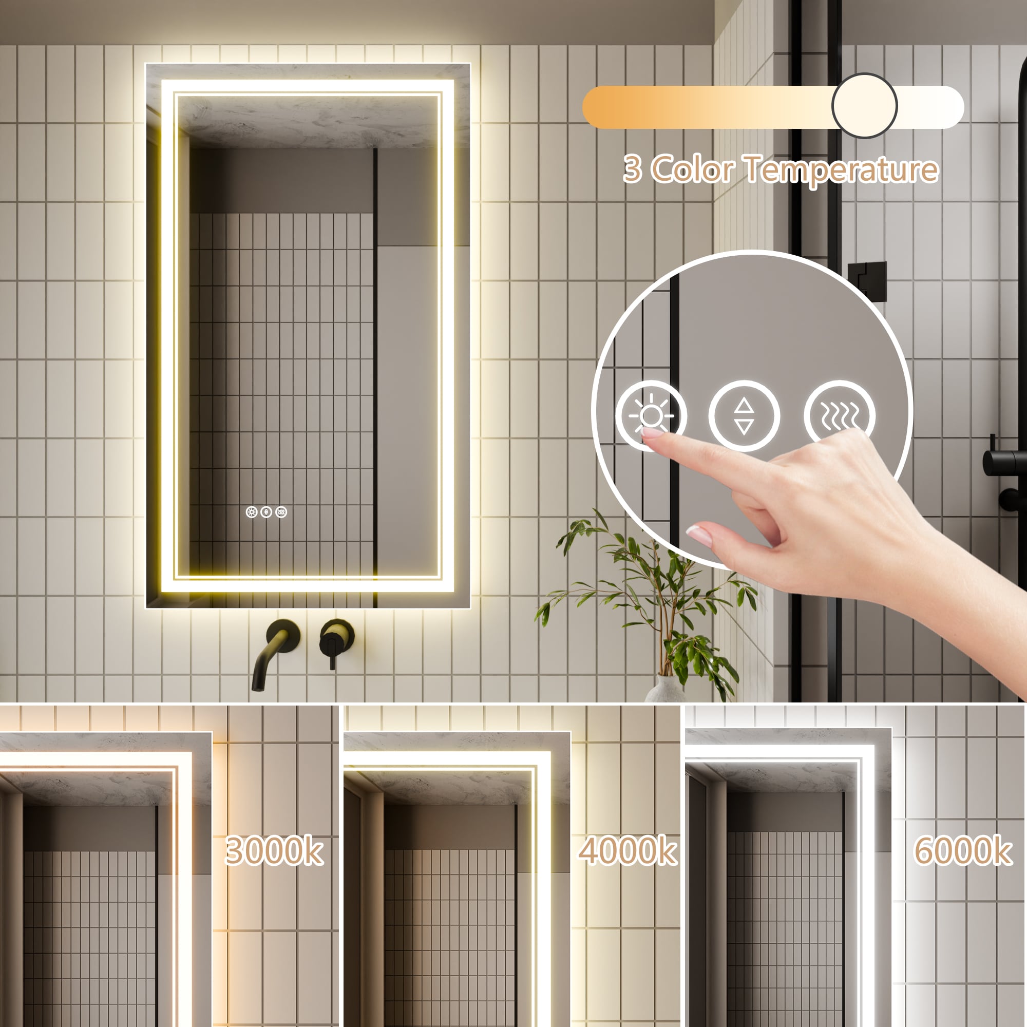 Forclover JTFHS-2440 Framed-Bath-Mirrors - View #2