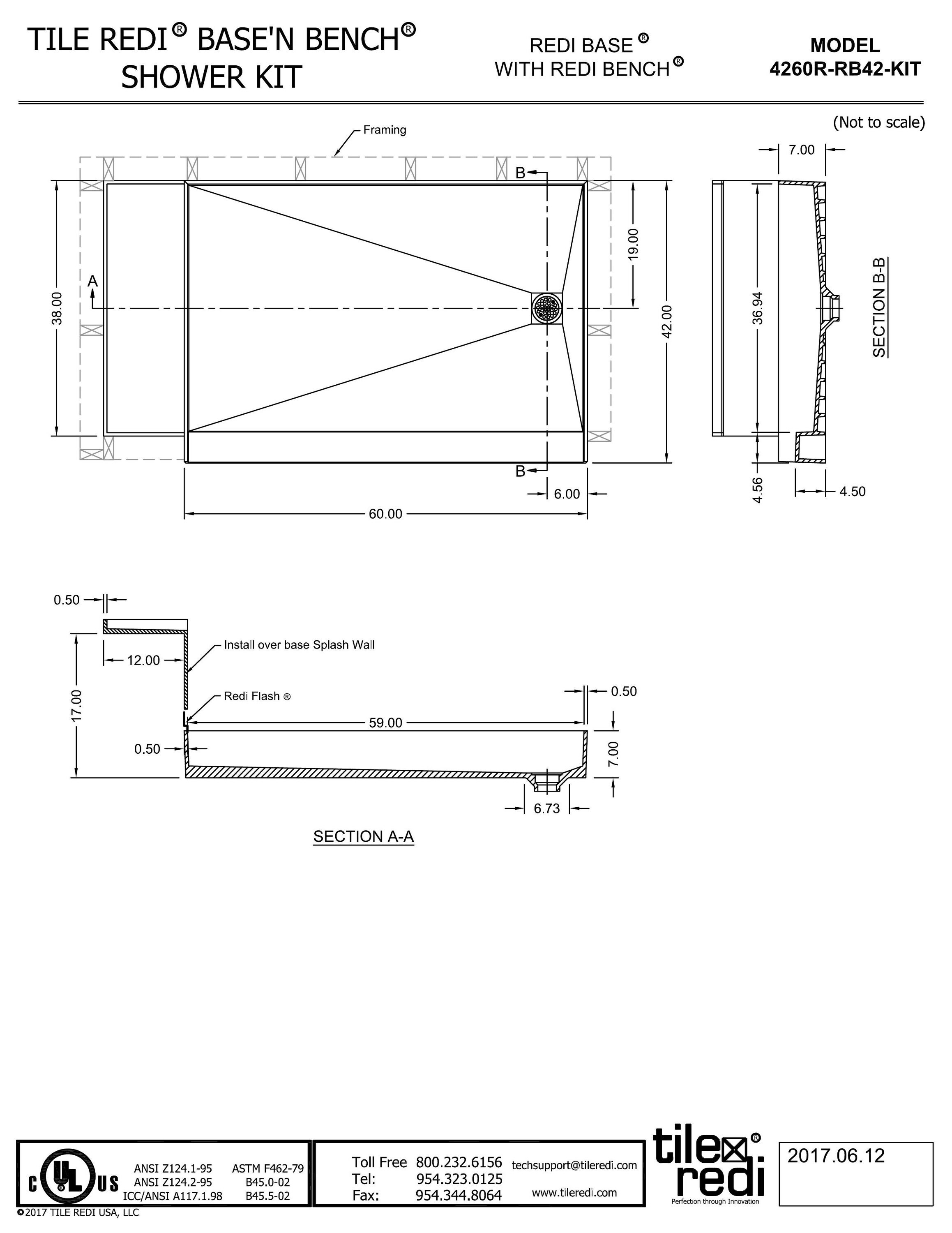 Tile Redi 4260R-RB42-KIT Shower-Floors - View #9