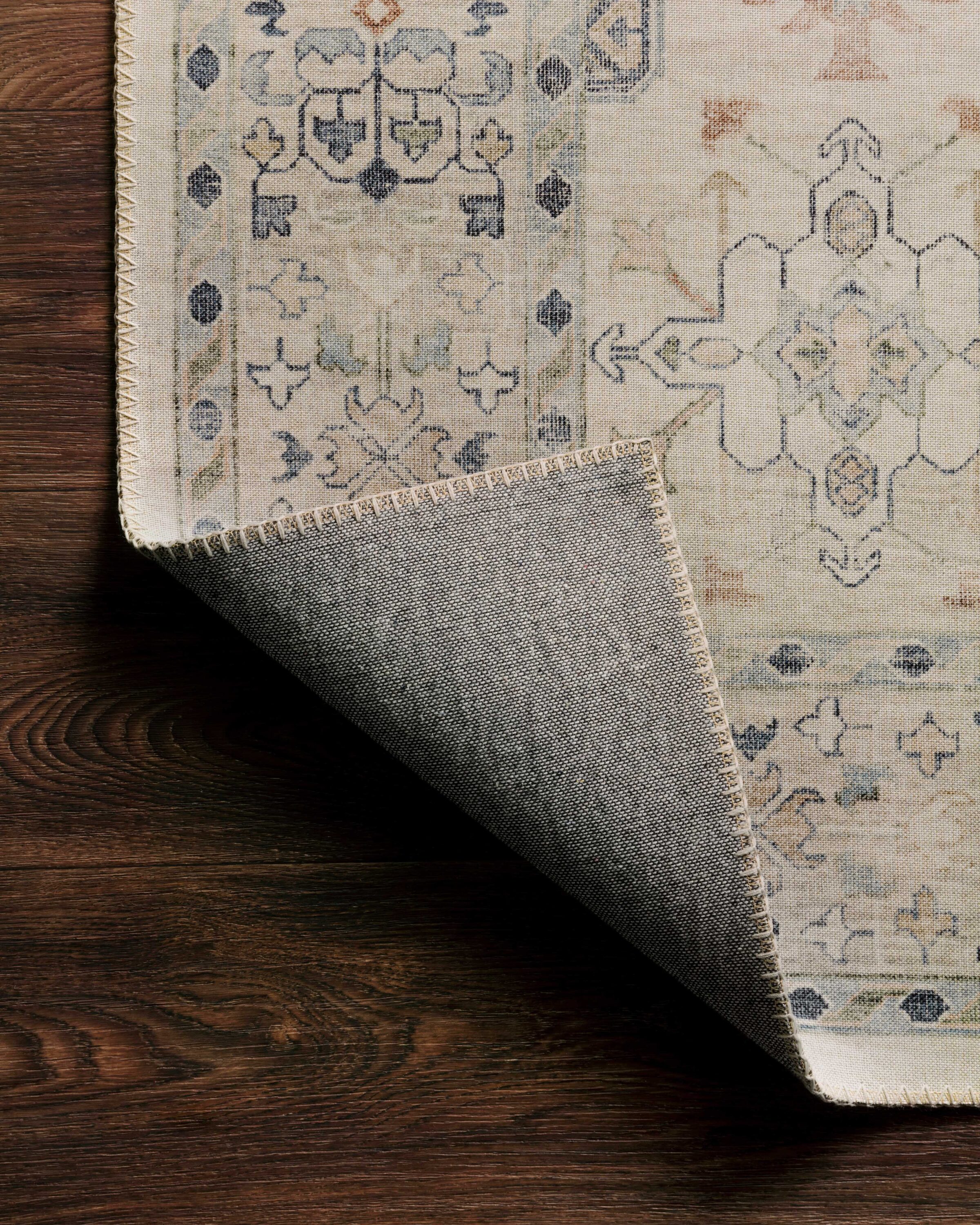 Elysian Black Oriental Synthetic 27" x 45" Easy-Care Rug
