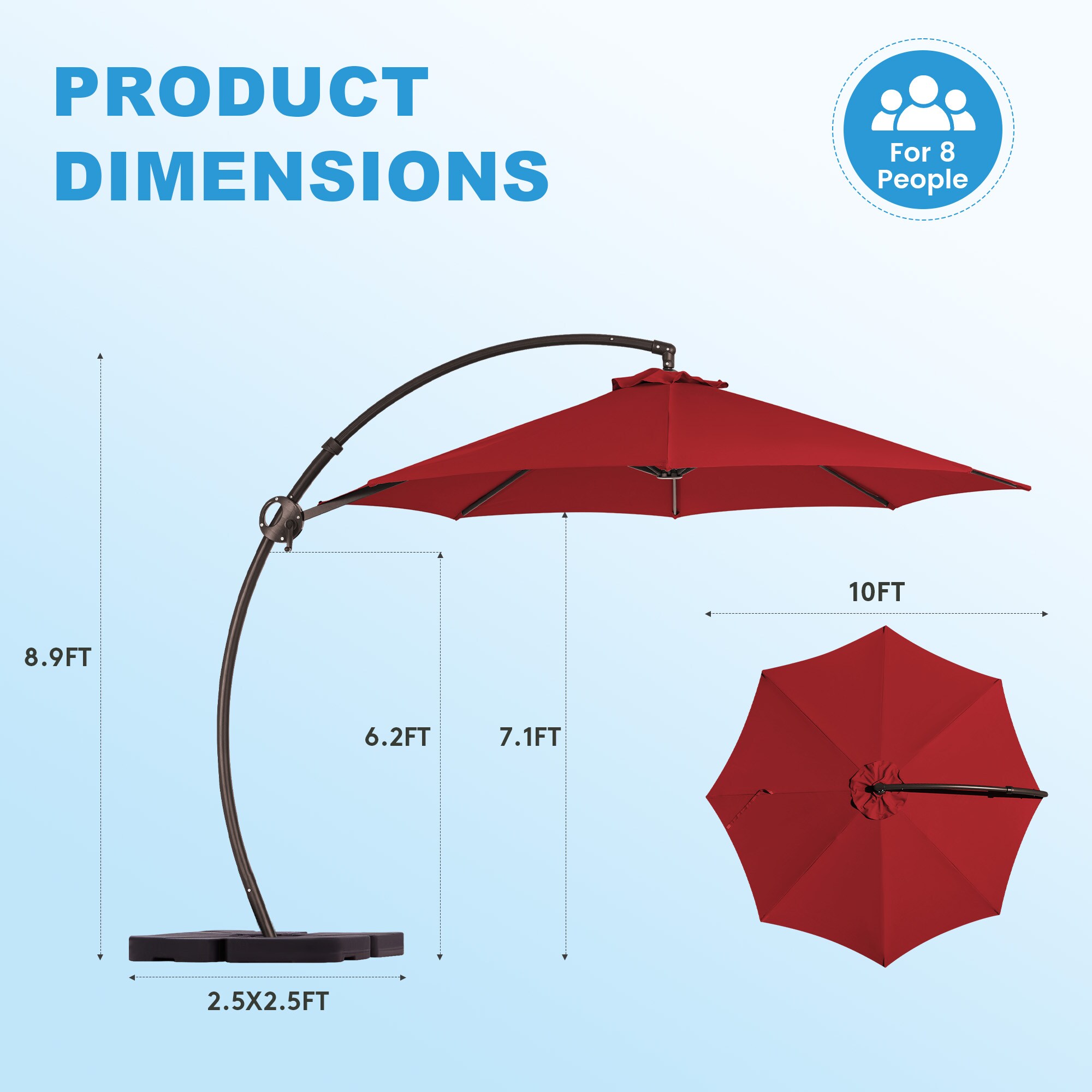 Serwall SR-10TJWT-RD Umbrellas-2 - View #8
