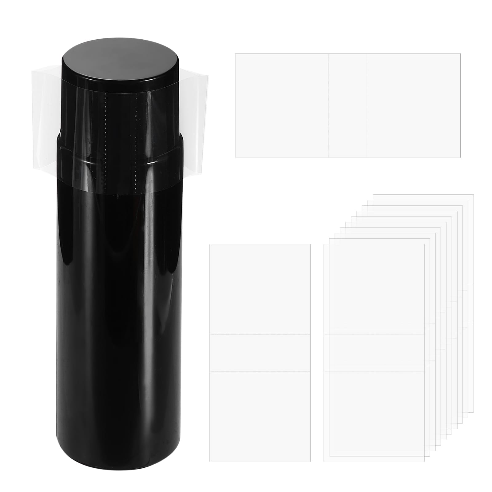 Unique Bargains 200pcs Heat Shrink Wrap Bands 30x62mm(1.2x2.4inch) PVC Clear Perforated Shrink Bands Seal Container for Bottles Jars Lip Gloss Tubes Cans and Tins Fit Cap Diameter 1.4inch-1.5inch #S26032300UX5087