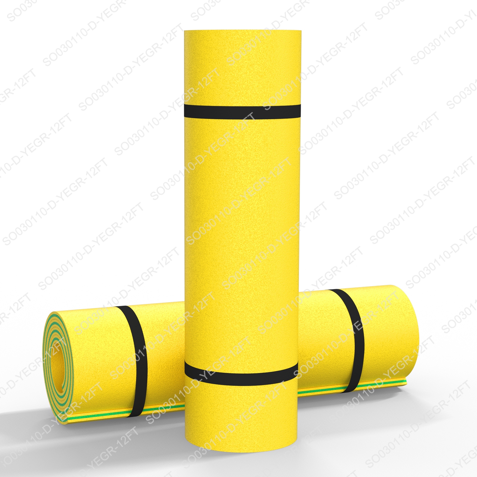 RaDEWAY SO030110-D-YEGR-12 144-in x 72-in 6 -Seat YellowGreen Foam raft