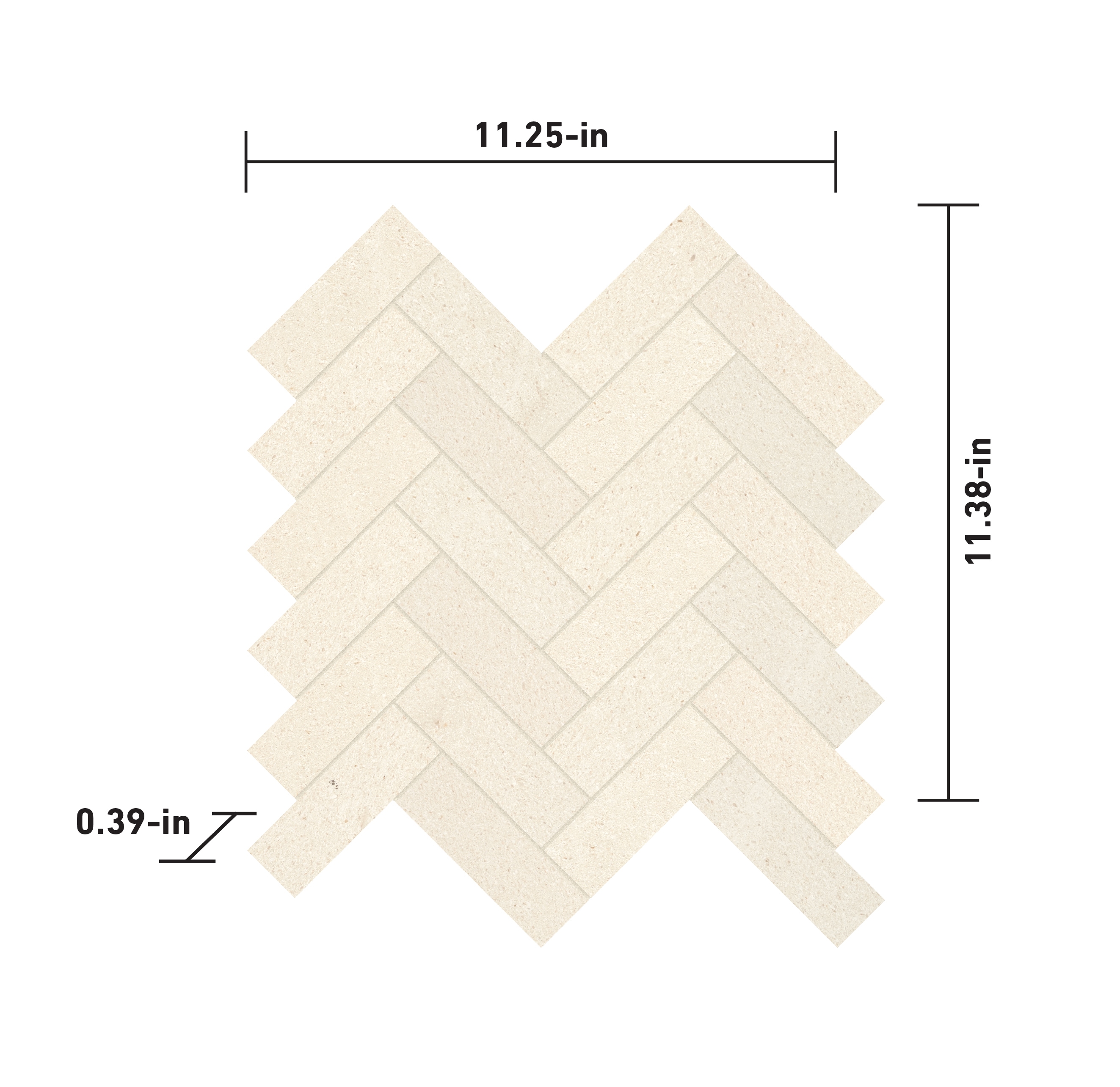 Satori Laguna Sand 11-1/2-in x 11-1/2-in Honed Natural Stone Mosaic Wall Tile (1.13-sq. ft/ Piece)