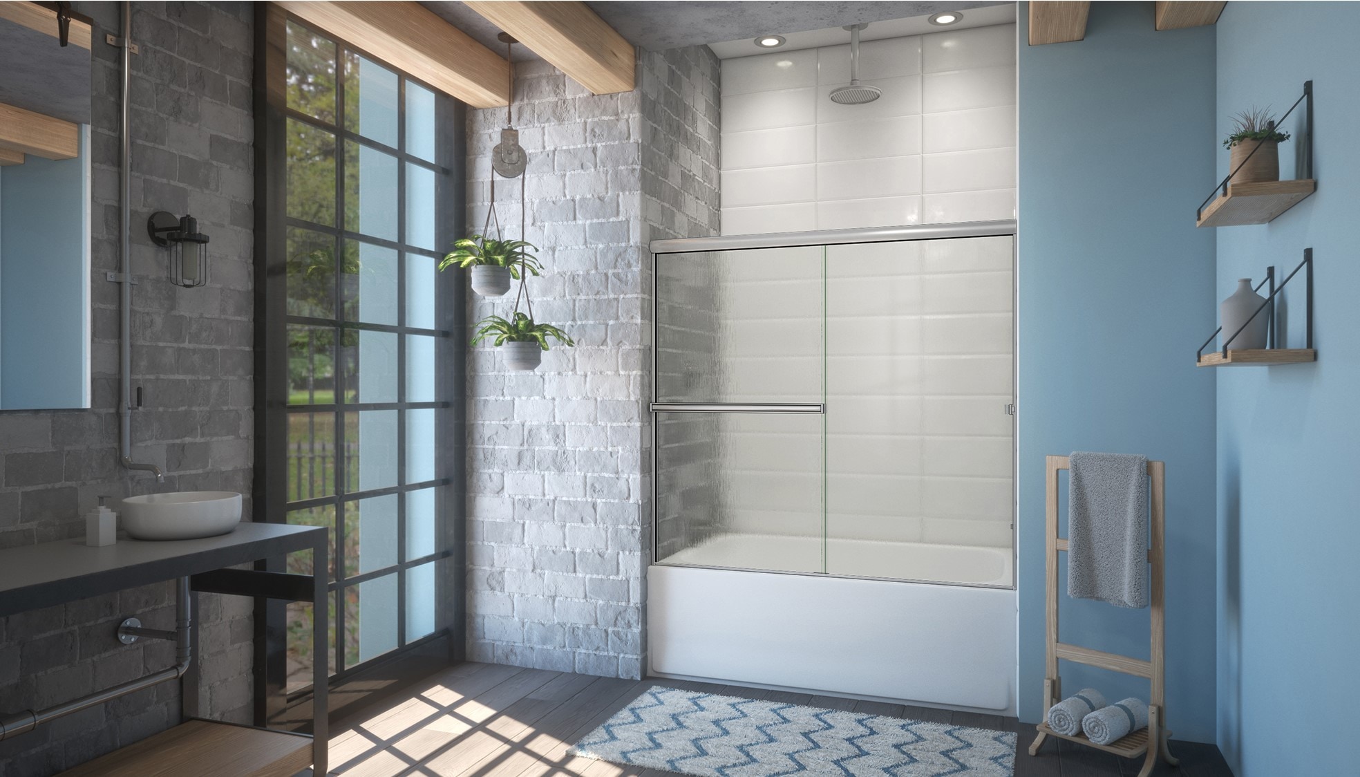 Arizona Shower Door LETE56X5434BNRN Bathtub-Doors - View #2