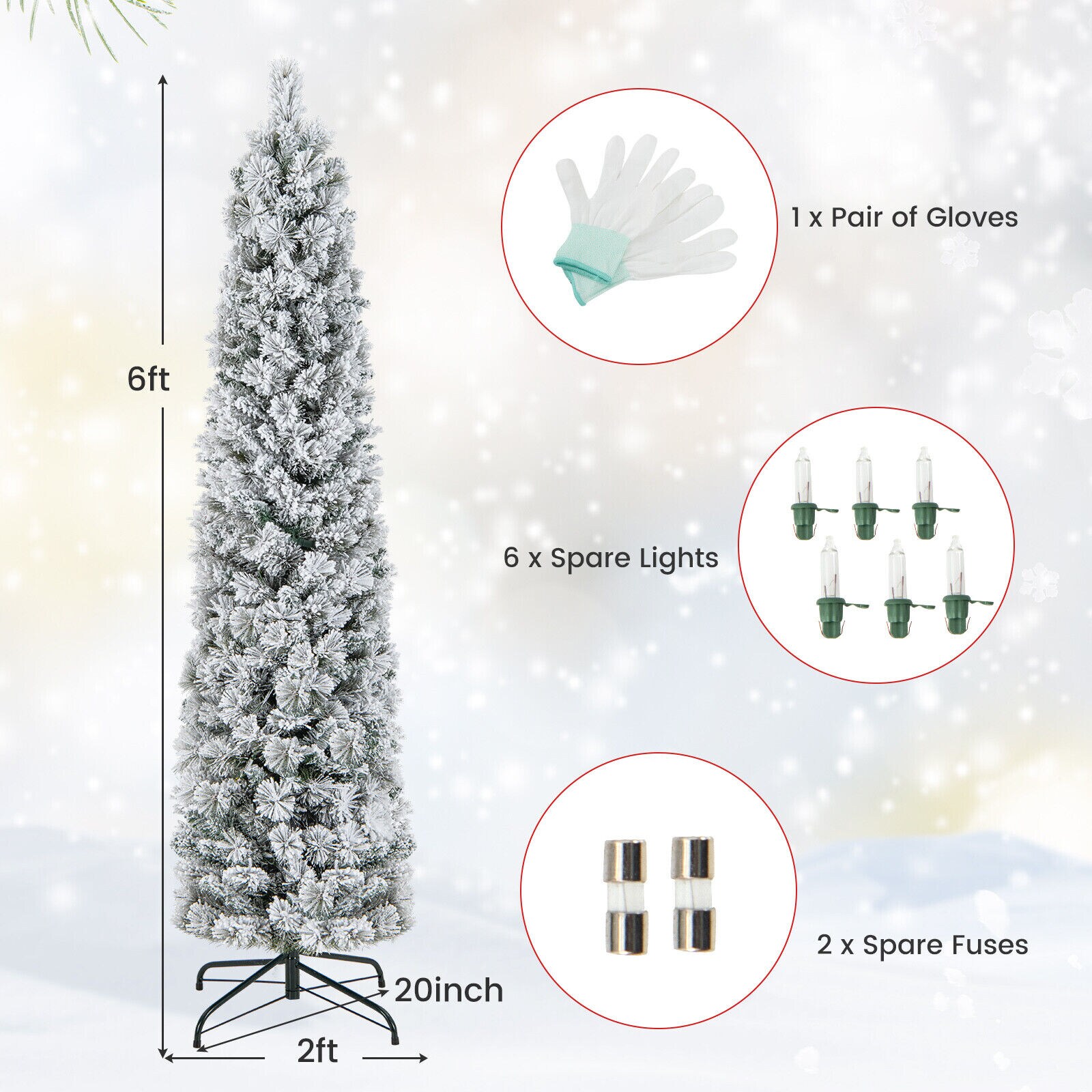 WELLFOR TX-HGY-10011US Artificial-Christmas-Trees - View #9