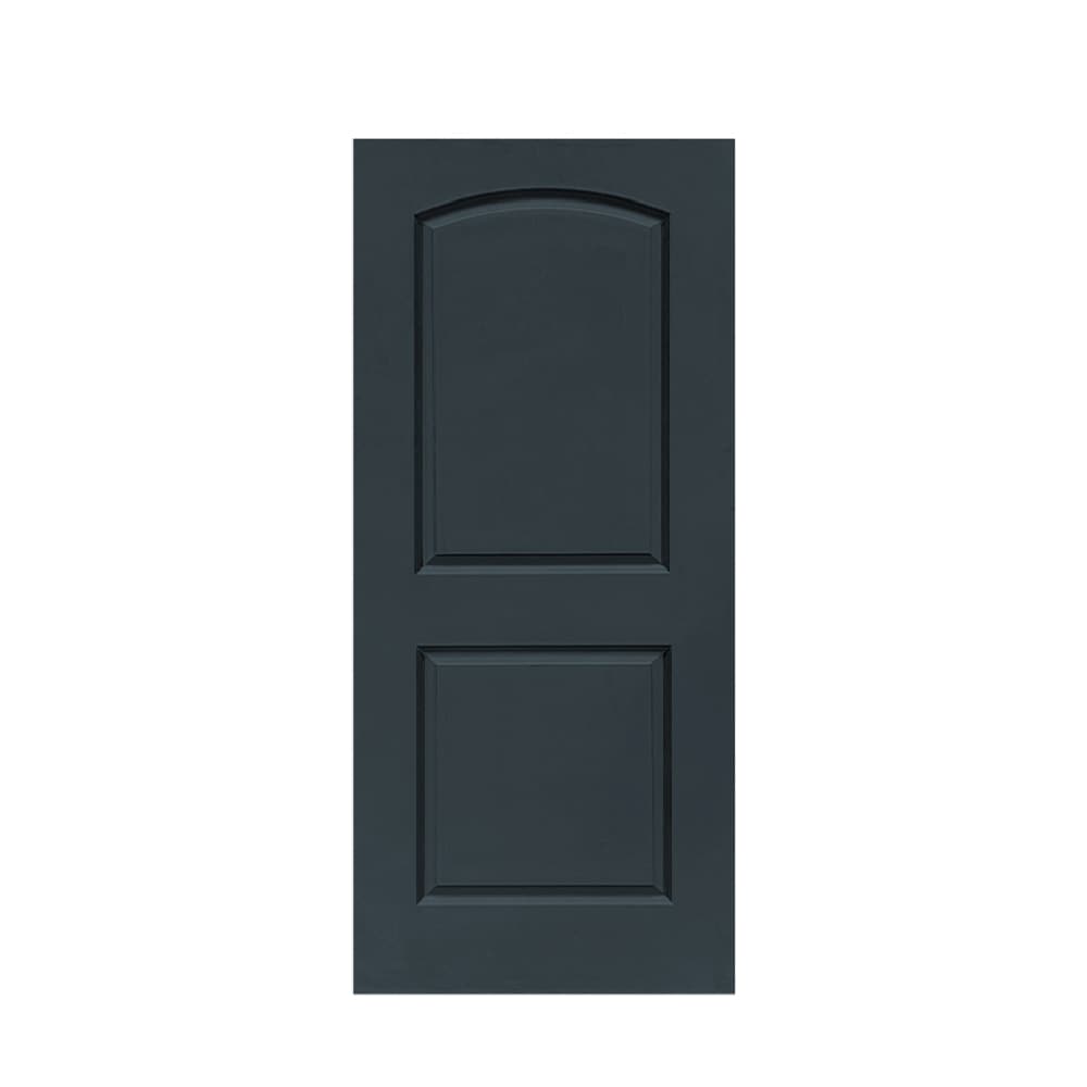 CALHOME PK-2PANEL-RD-30G 30-in x 80-in Charcoal Gray Stained MDF Hollow core Single Barn Door (Hardware Not Included)