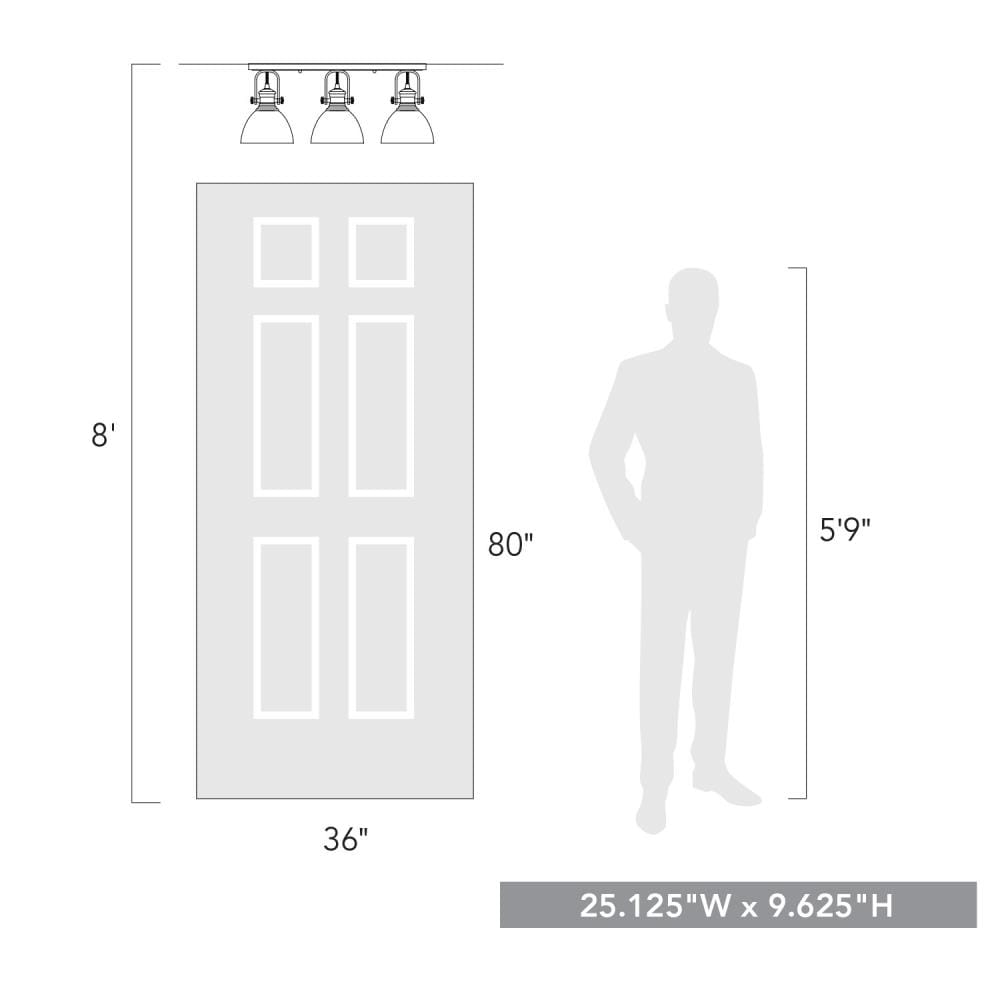 Golden Lighting 3118-3SF BLK-OP flushmounts - View #3
