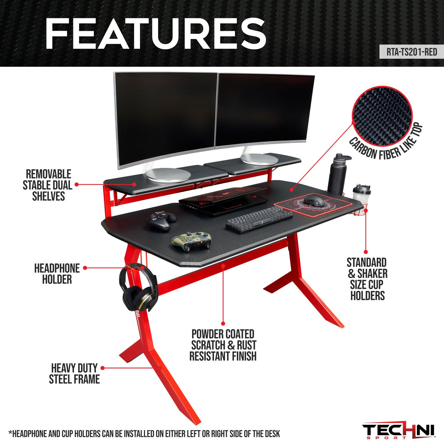 JASMODER RTA-TS201-RED desks - View #2