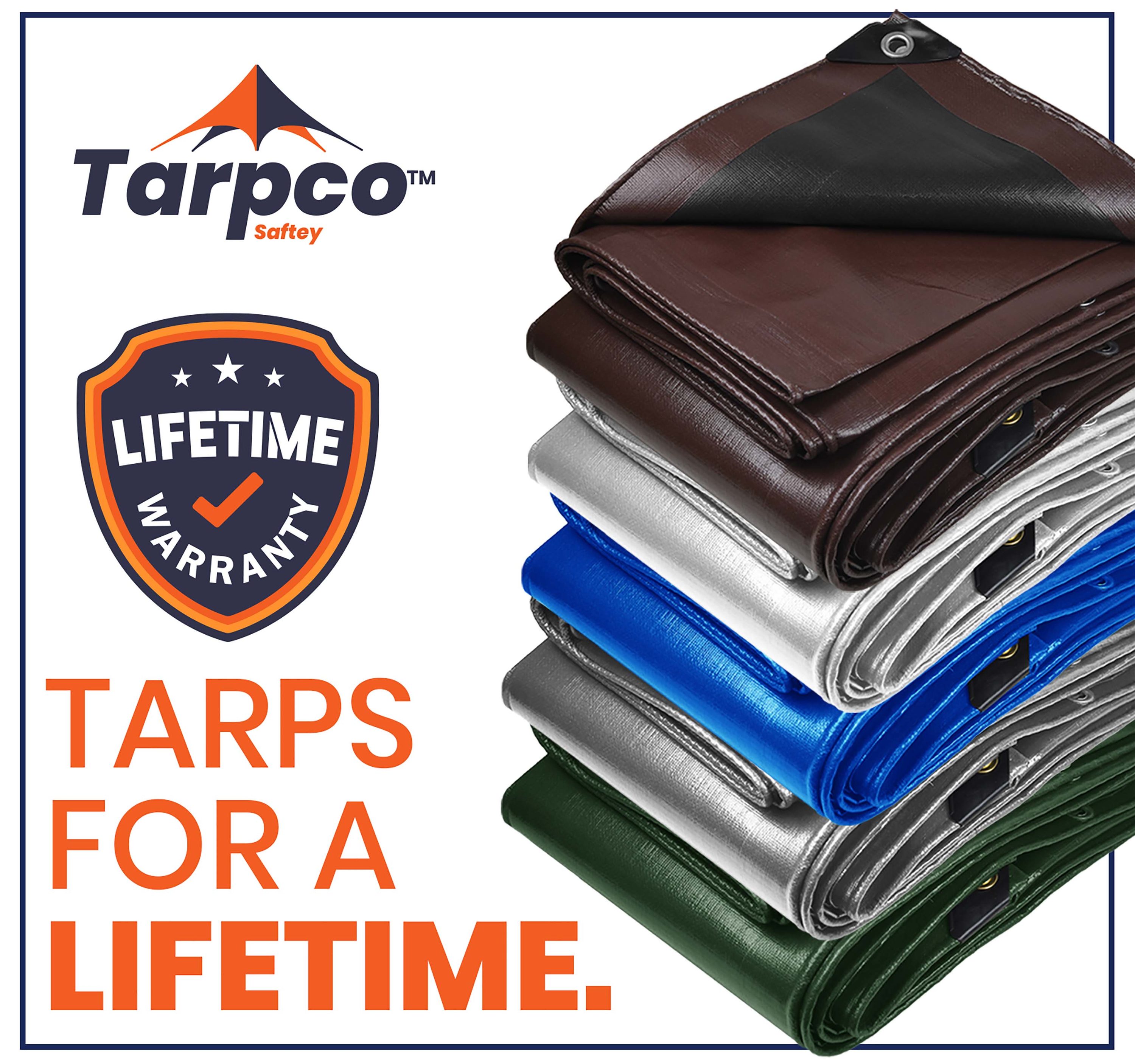 Tarpco Safety 6-ft X 8-ft Silver Standard Polyethylene Tarp In The ...