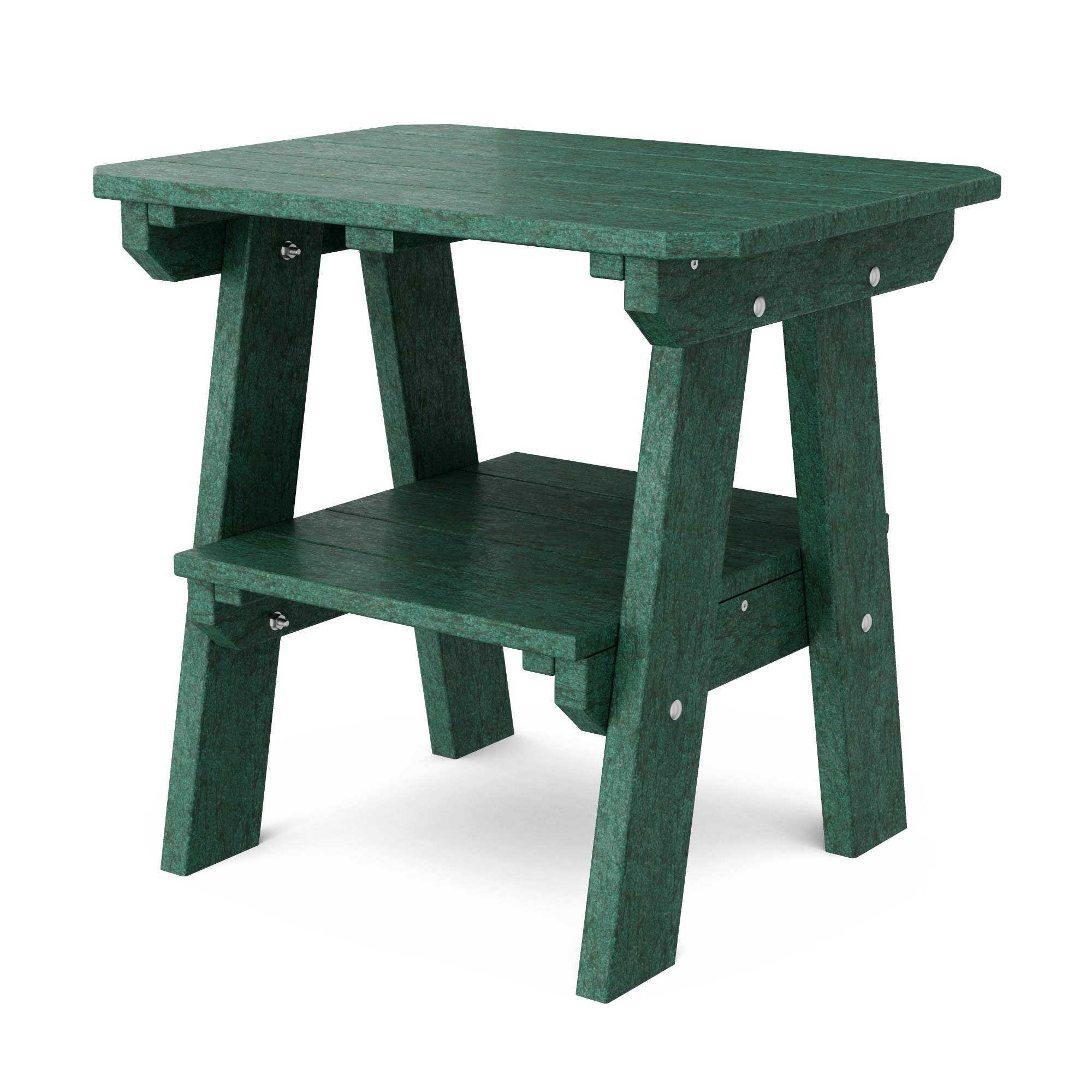 Wildridge LCC-120-TG Heritage Two Tier Rectangle Outdoor End Table 17.5-in W x 23.5-in L