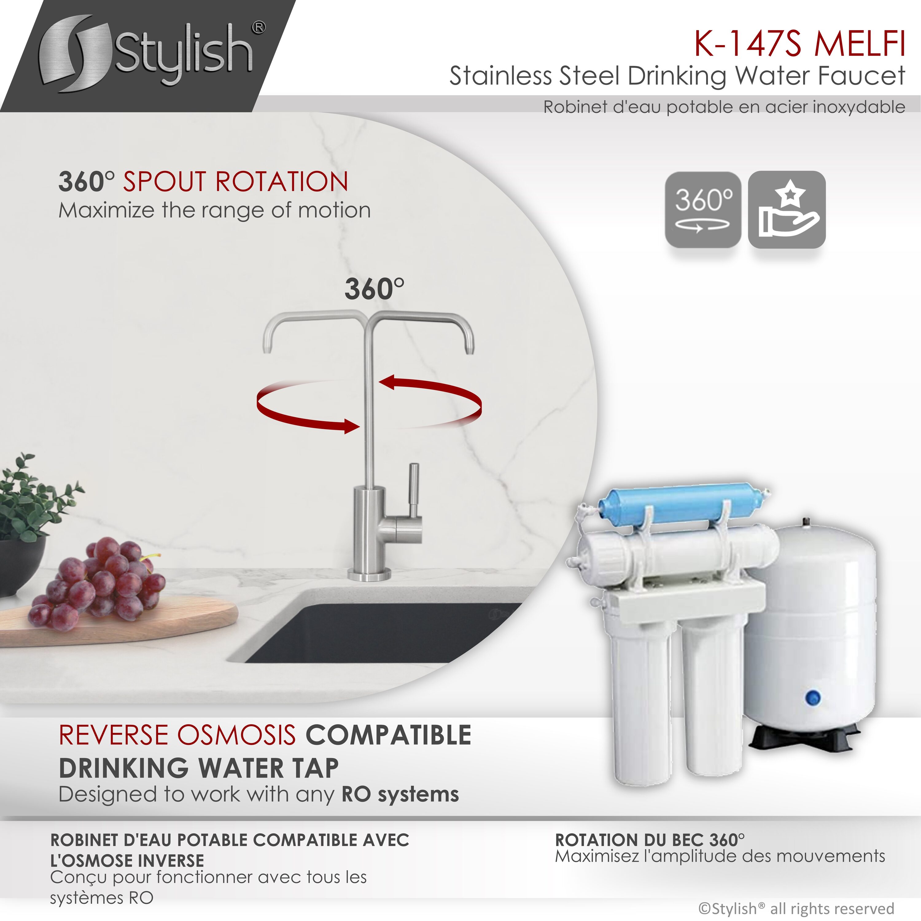 Stylish K-147S Kitchen-Faucets - View #2