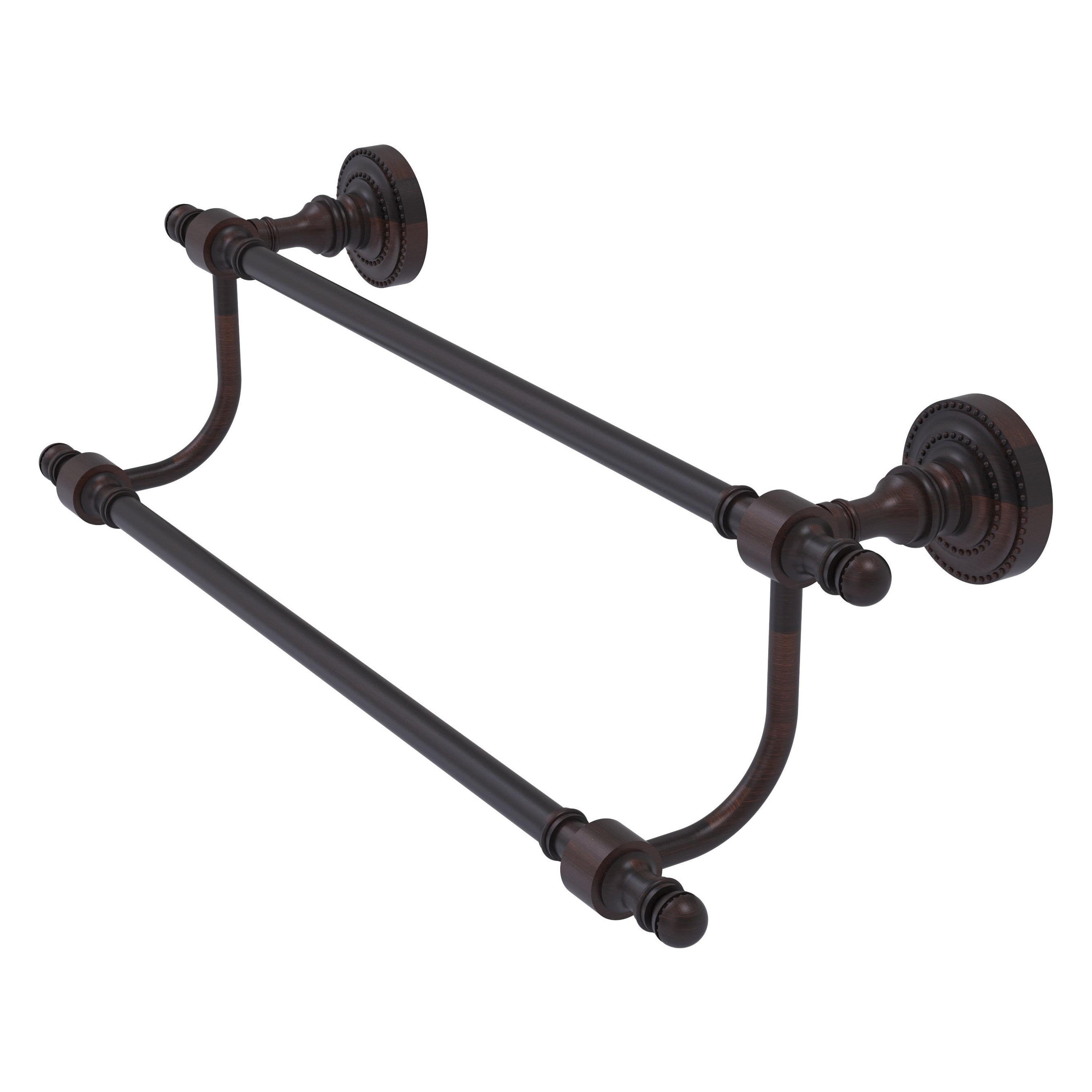Allied Brass RD-72/30-VB Retro Dot 30-in double Venetian bronze Wall mount Double Towel Bar