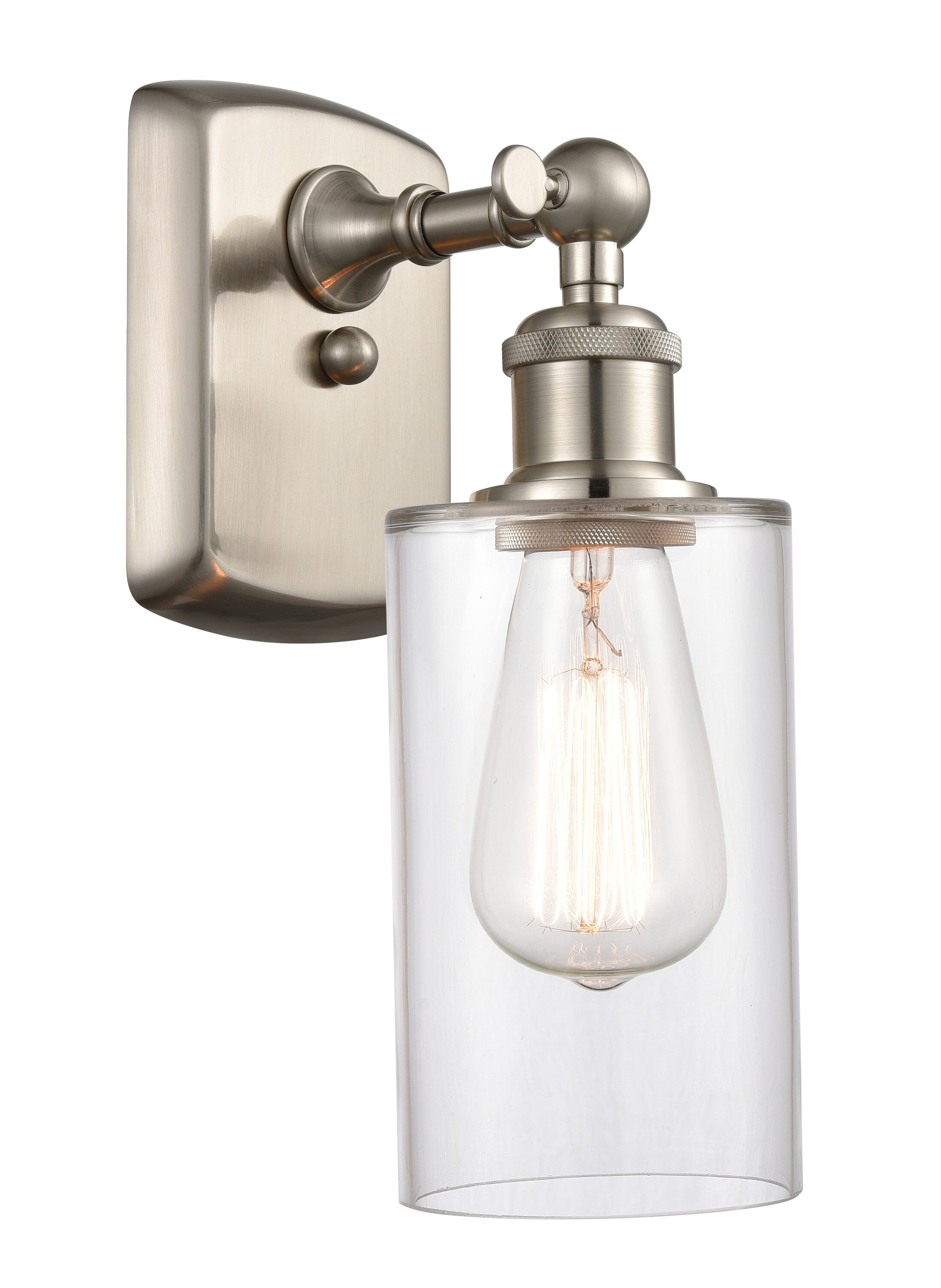 Innovations Lighting 516-1W-SN-G802 Clymer 3.88-in W 1 -Light Brushed Nickel Wall Sconce