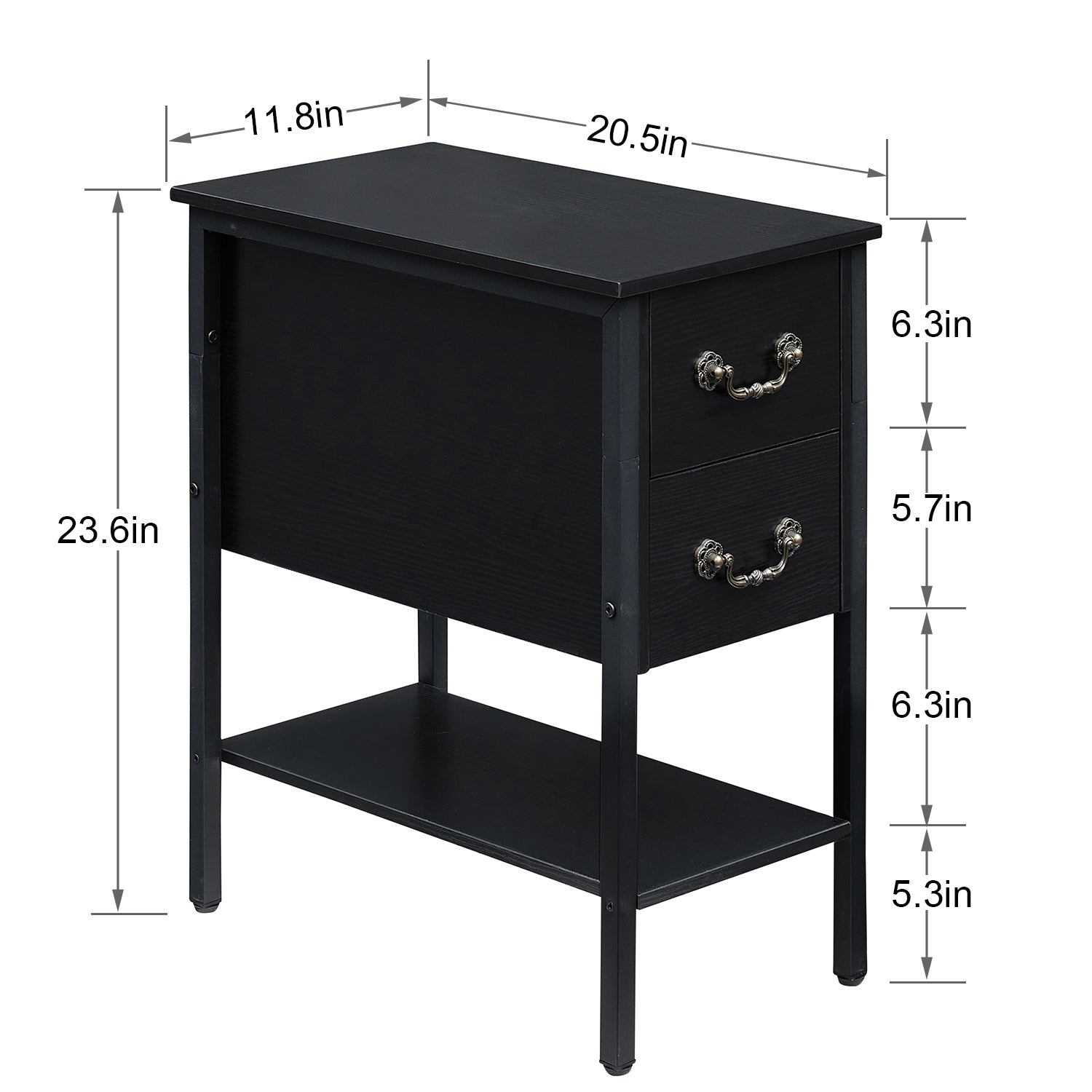 Vecelo LOE-XF-NT04-BLK nightstands - View #3