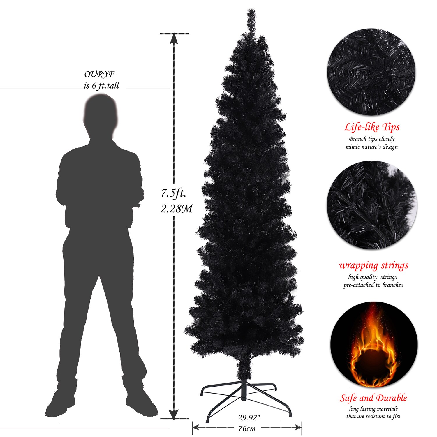 Bybafun YA7200012 Artificial-Christmas-Trees - View #3