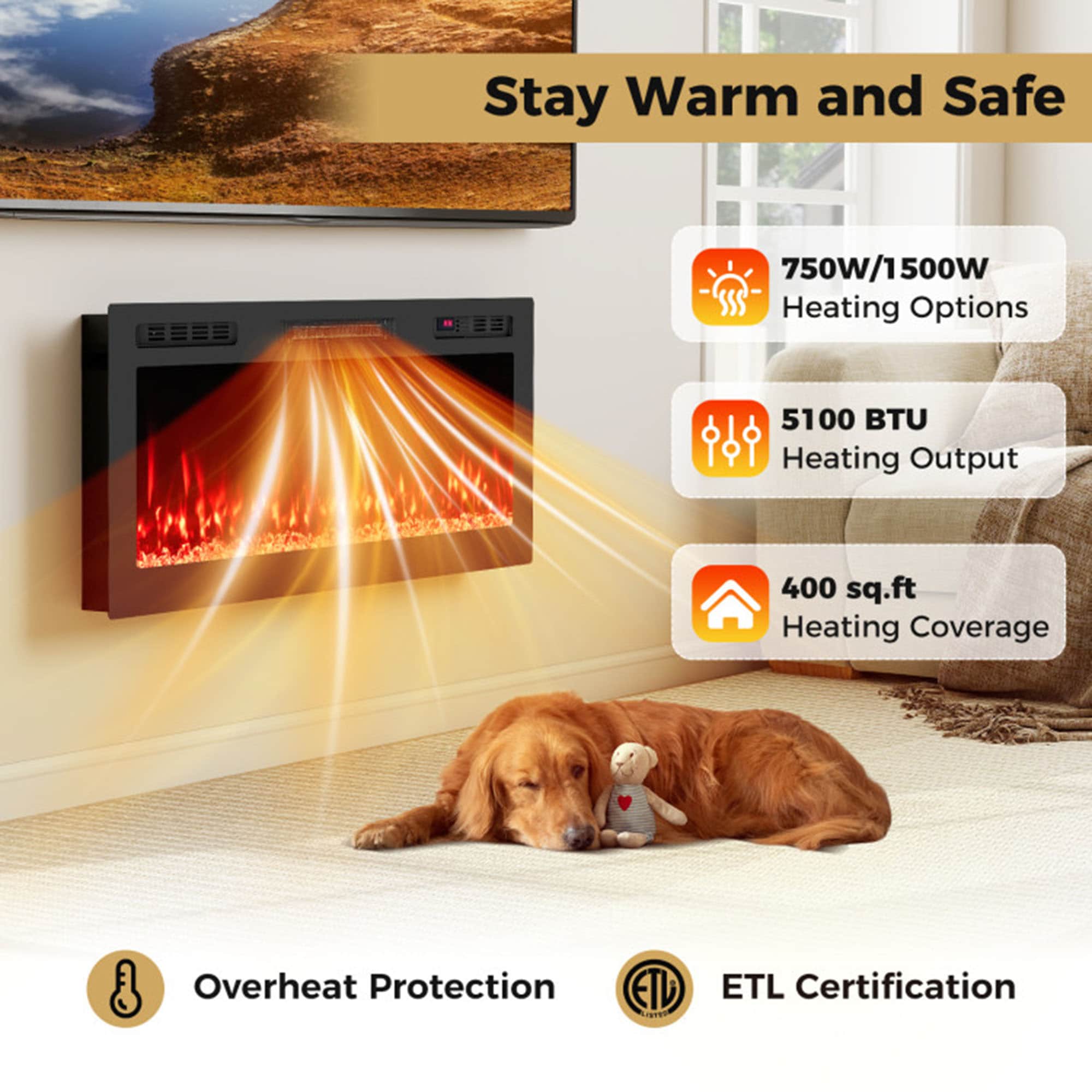 Clihome CL-FP11031US42 Electric-Fireplaces - View #5